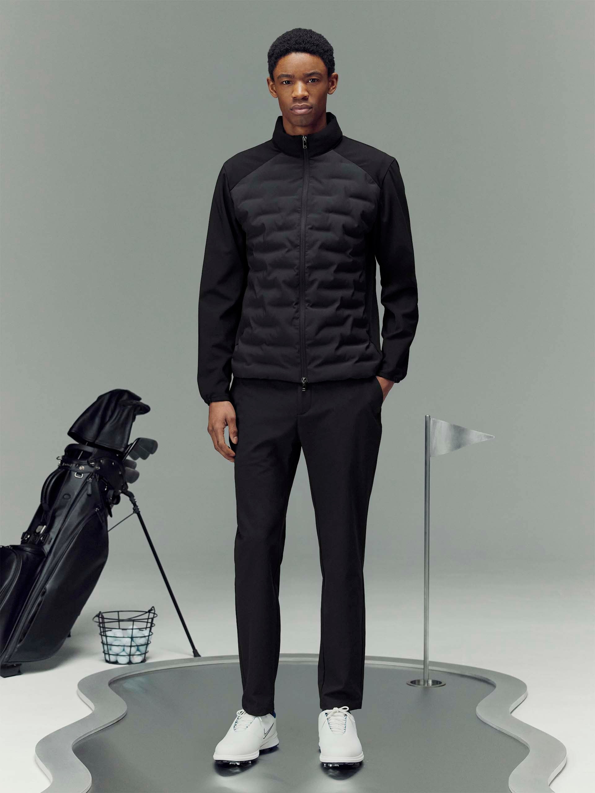 Mens Golf Hybrid Jacket in Black