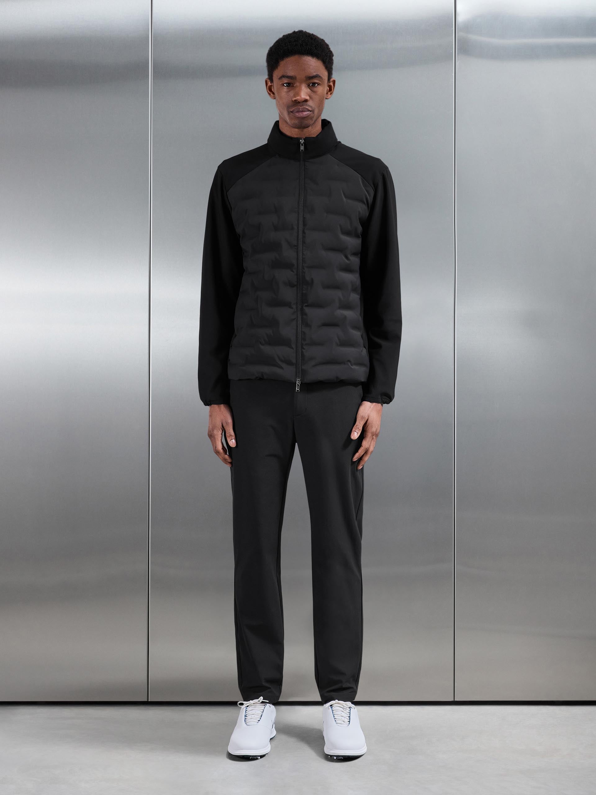 Mens Golf Hybrid Jacket in Black