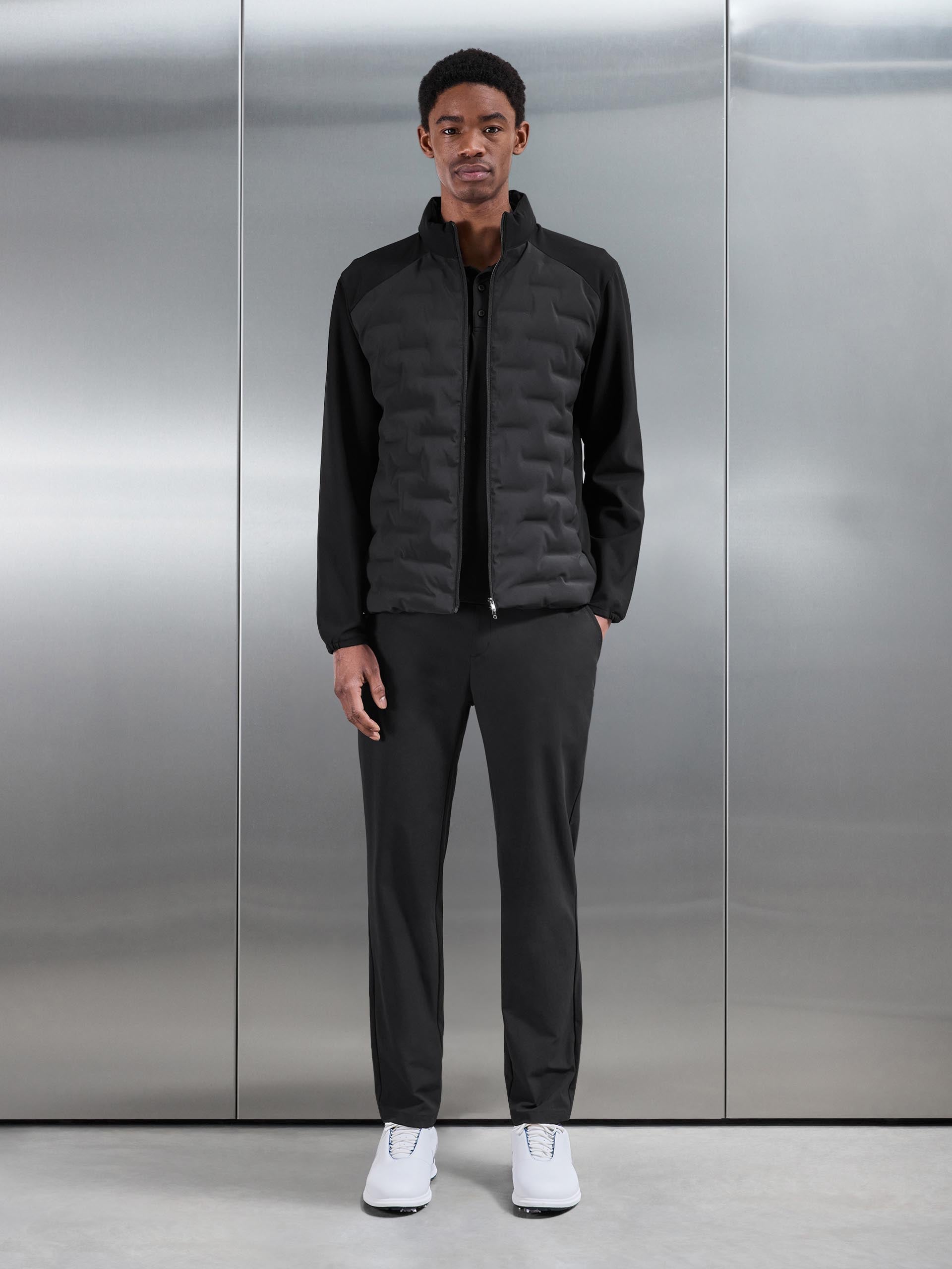 Mens Golf Hybrid Jacket in Black