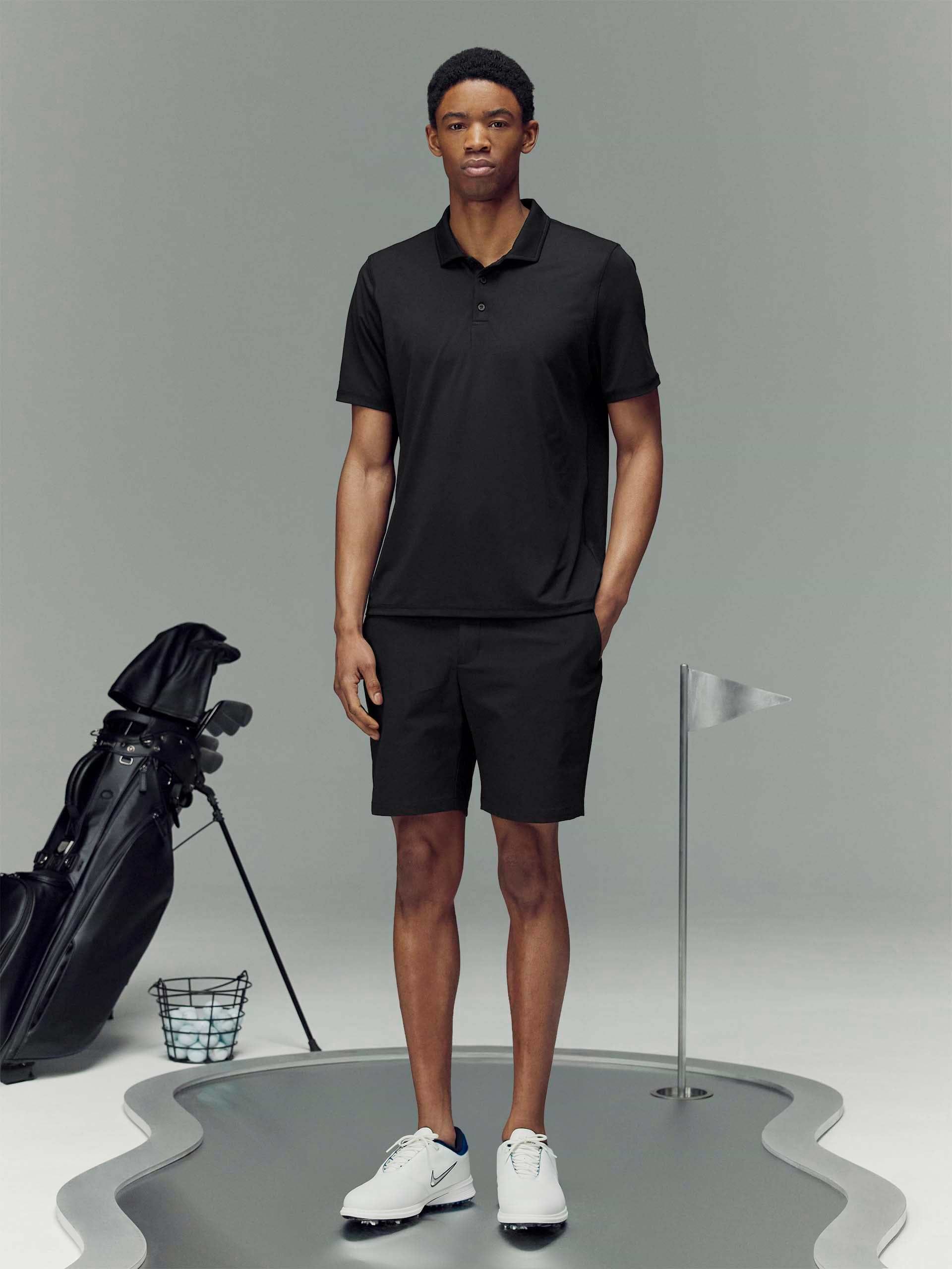 Mens Golf Polo Shirt in Black