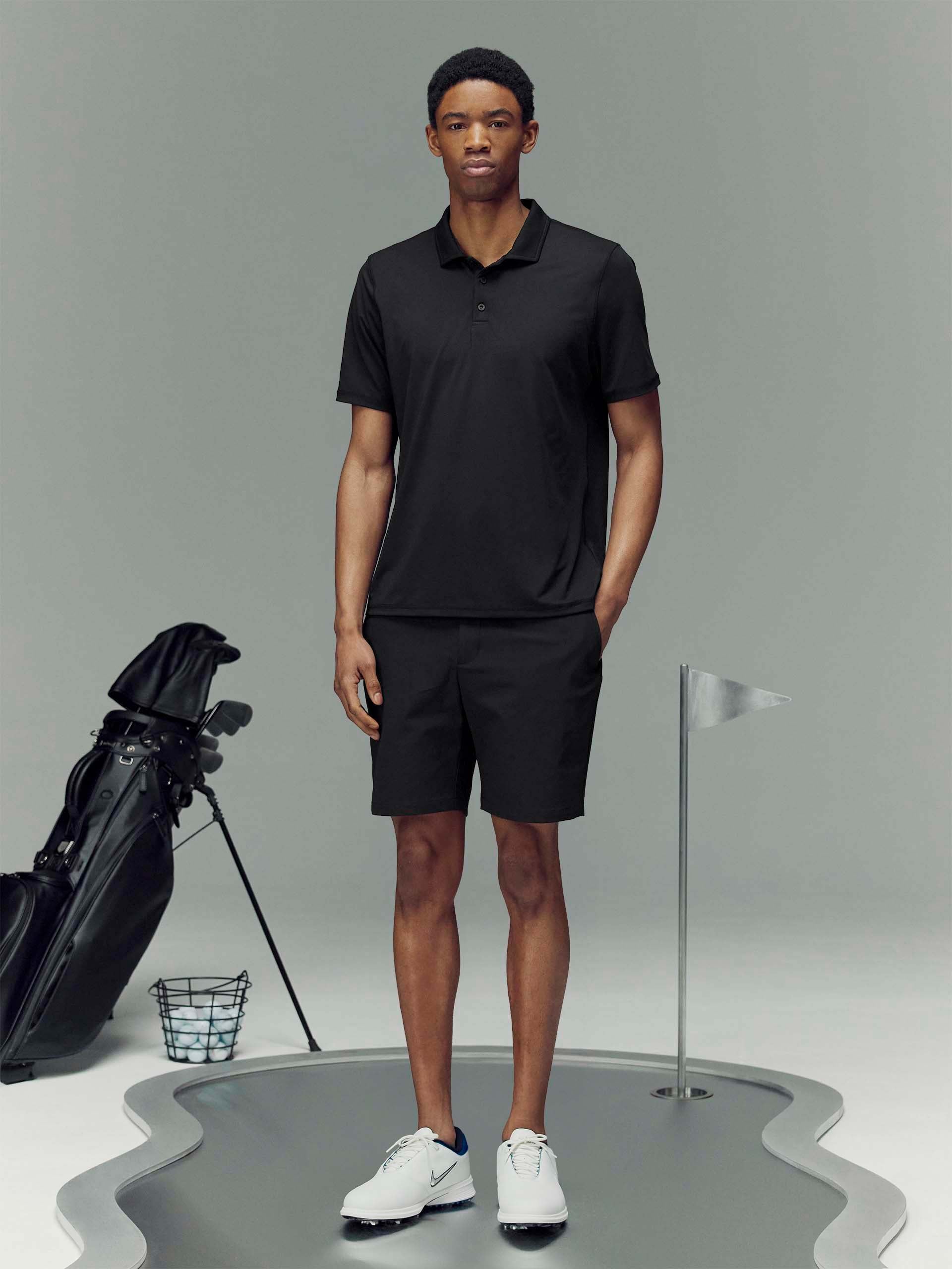 Mens Golf Polo Shirt in Black