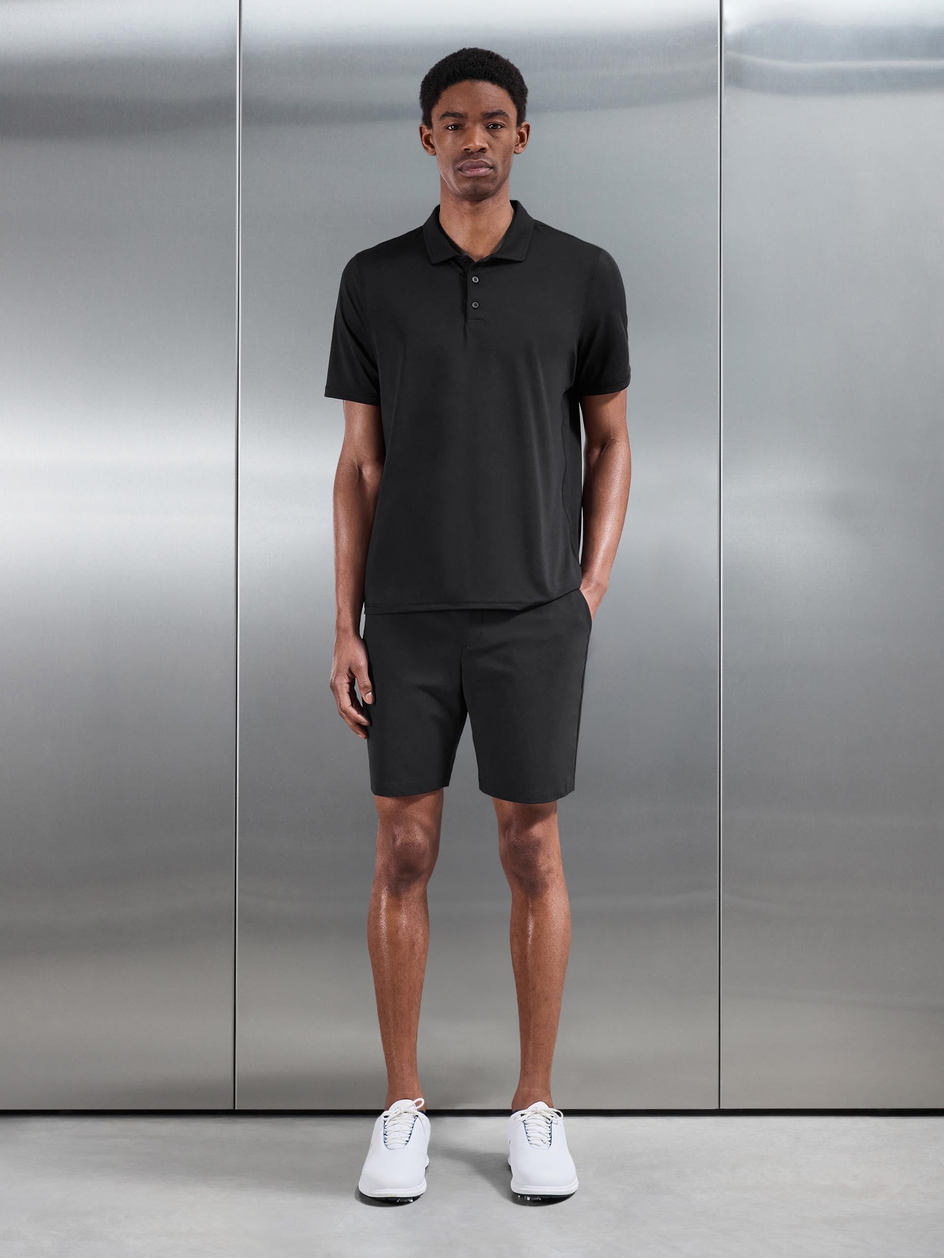 Mens Golf Polo Shirt in Black