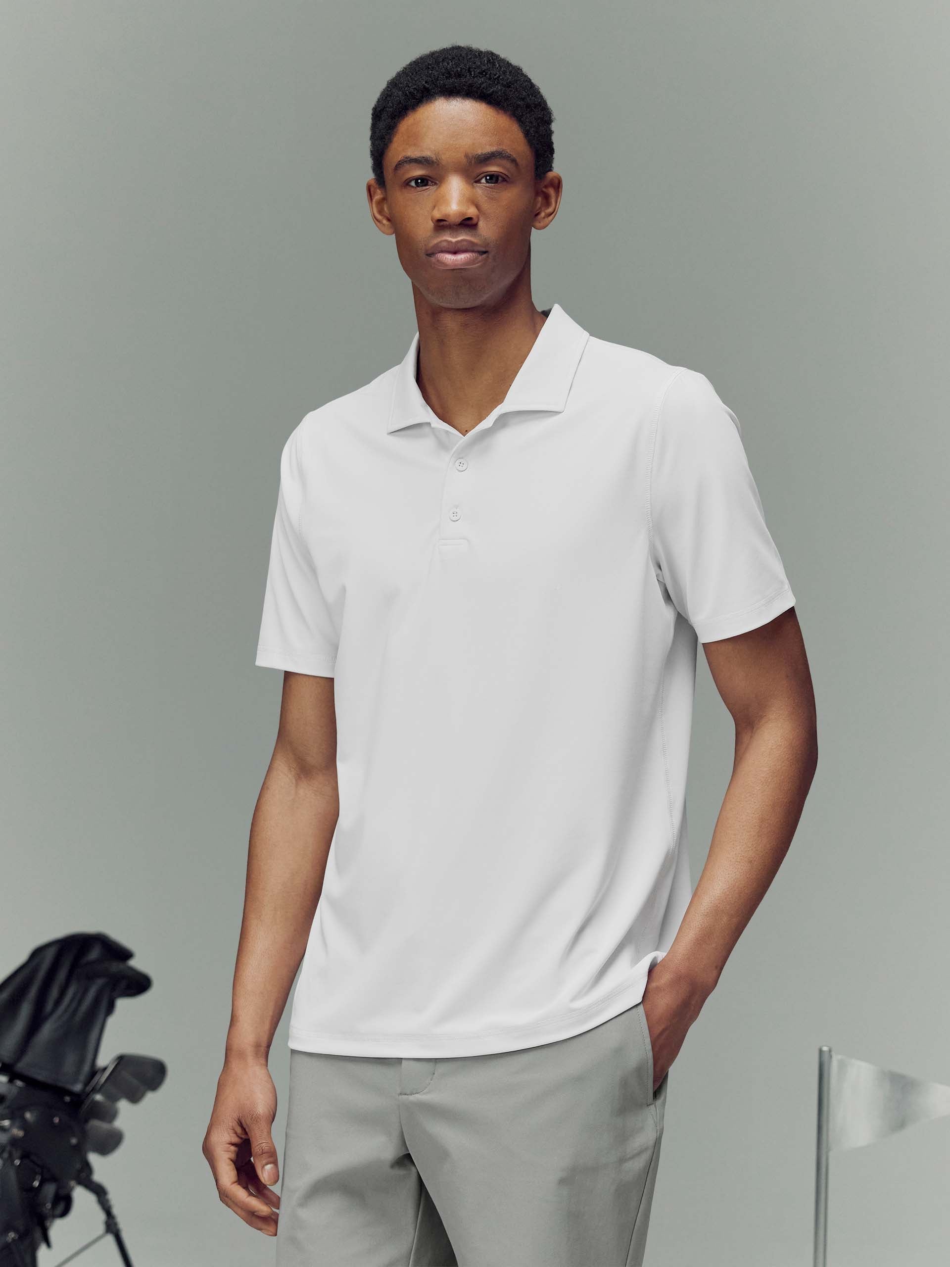 Mens Golf Polo Shirt in White