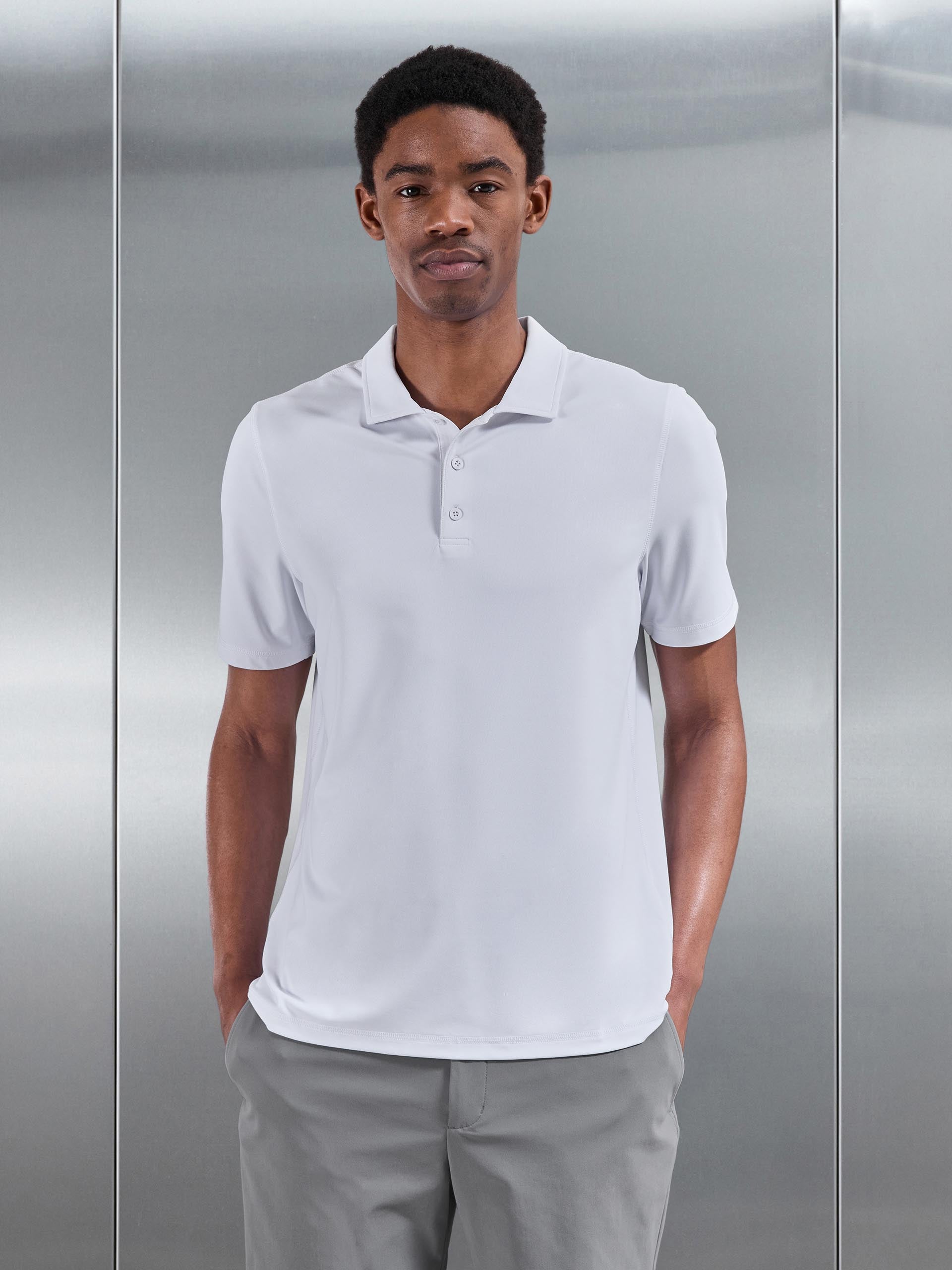 Mens Golf Polo Shirt in White