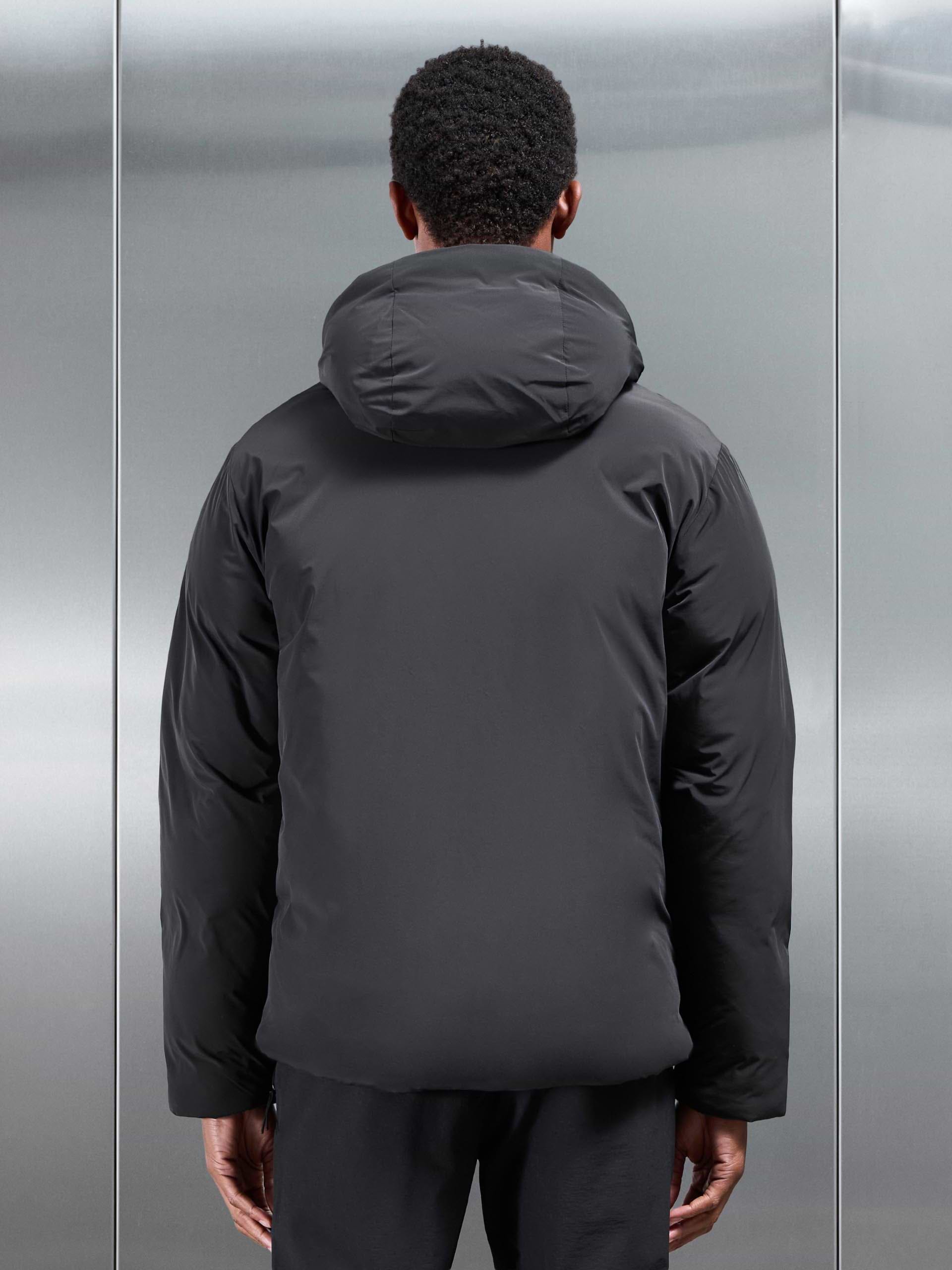 Hooded Puffer Jacket in Black