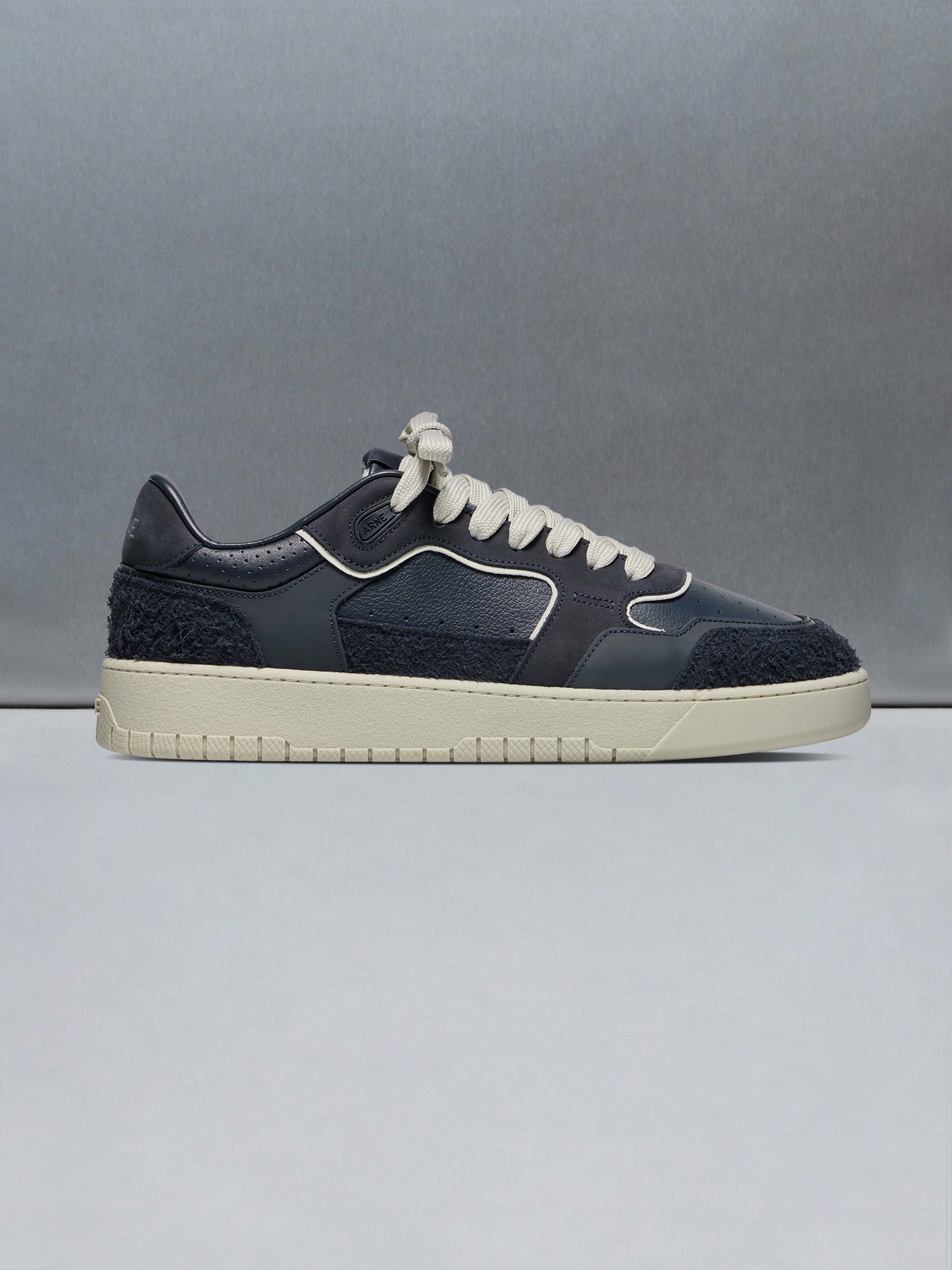 Mens Hoop Trainer in Navy Beige