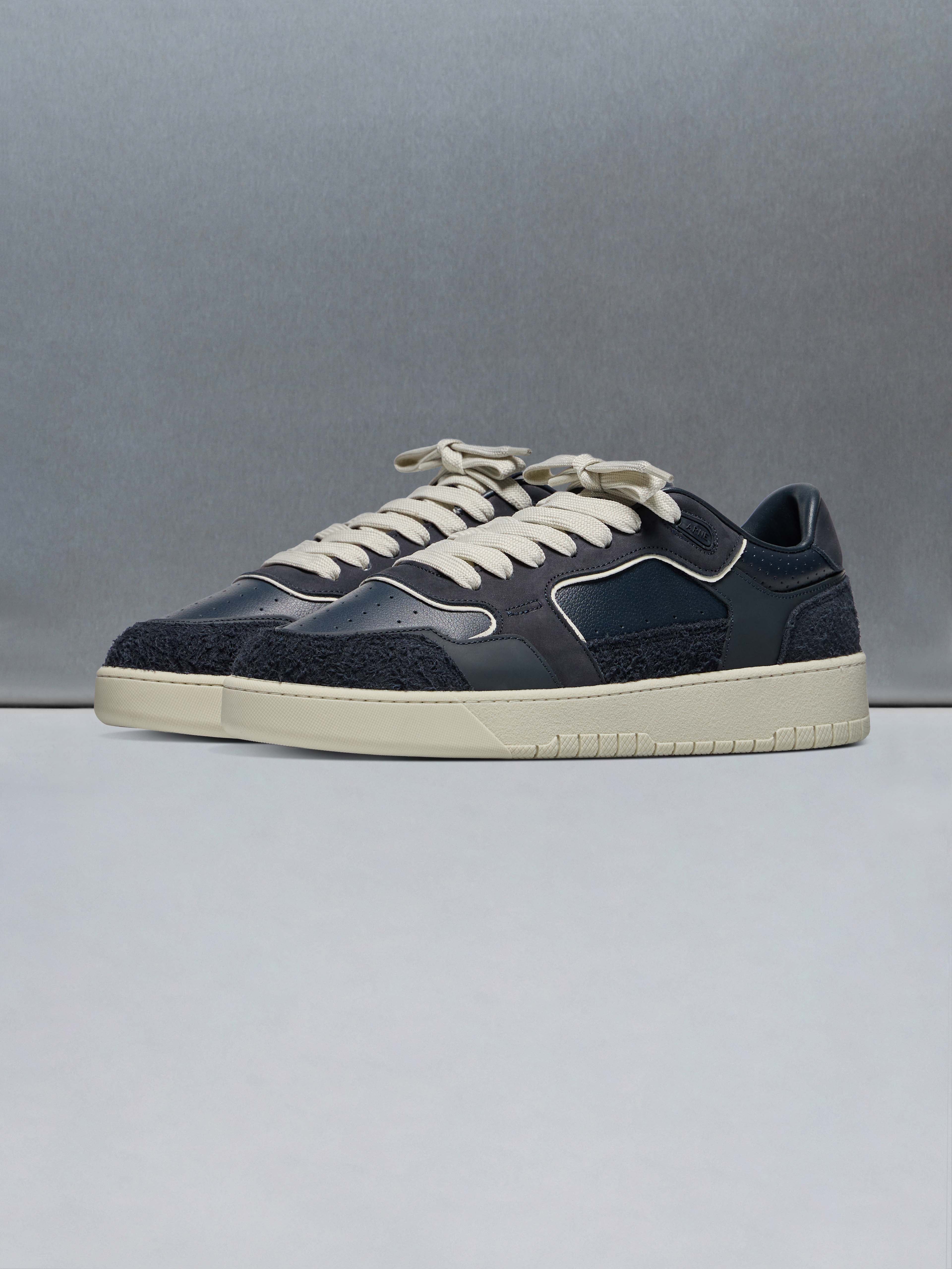 Mens Hoop Trainer in Navy Beige