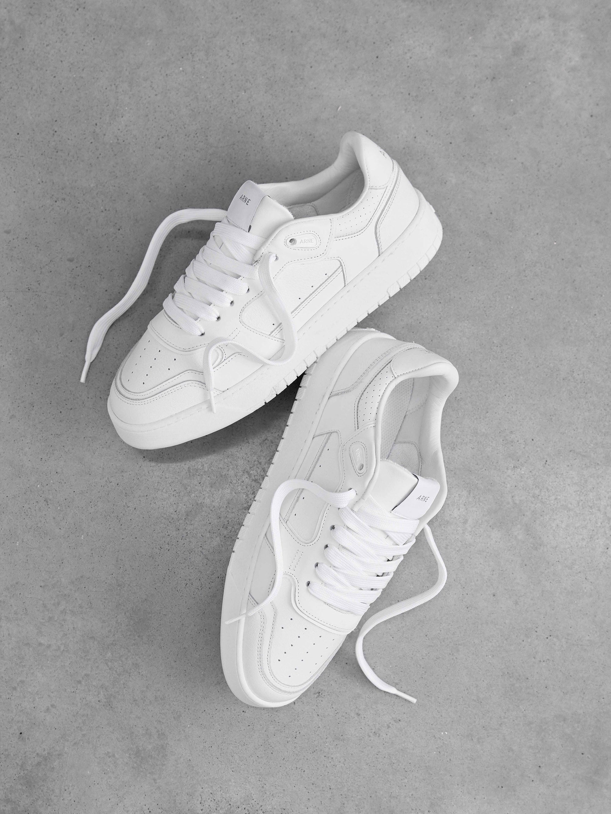 Mens Hoop Trainer in Triple White
