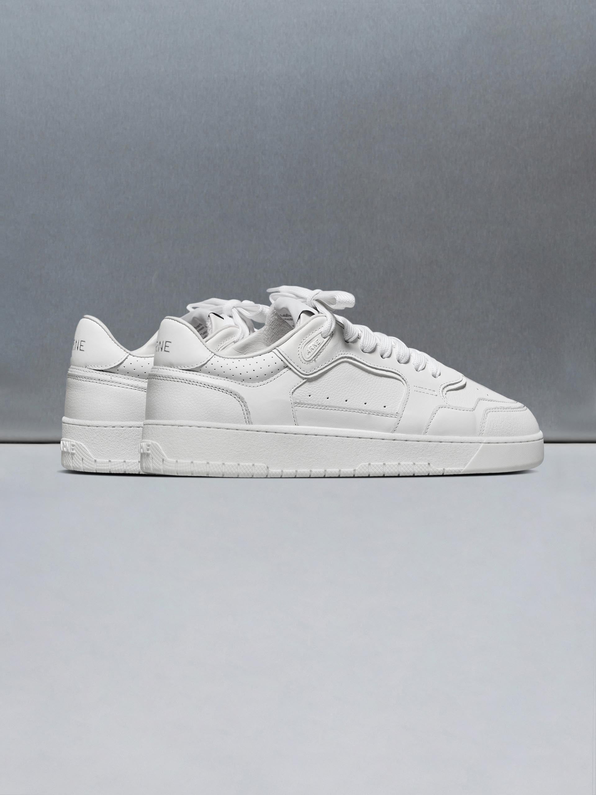 Mens Hoop Trainer in Triple White