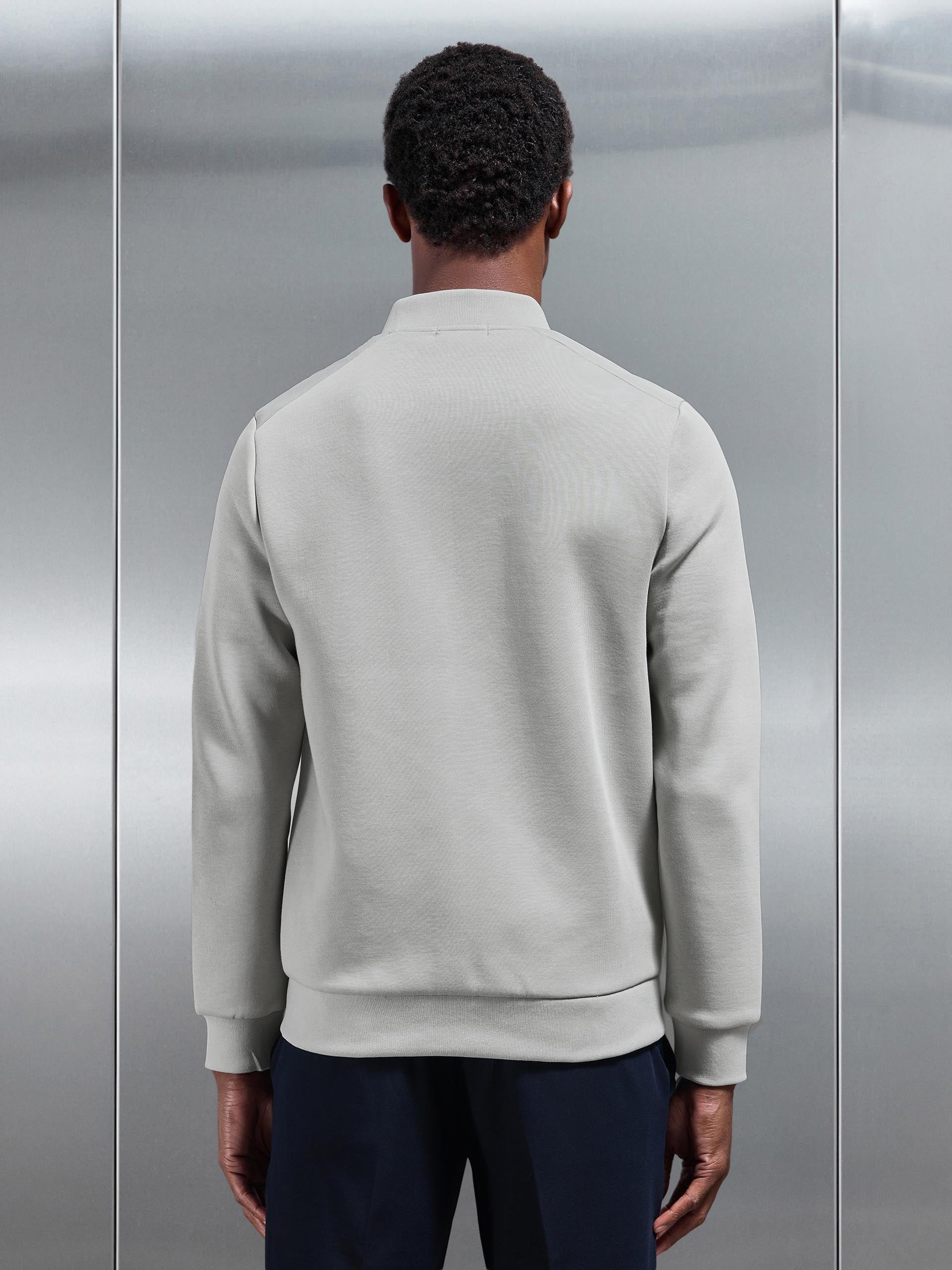 Mens Hybrid Bomber Jacket in Stone