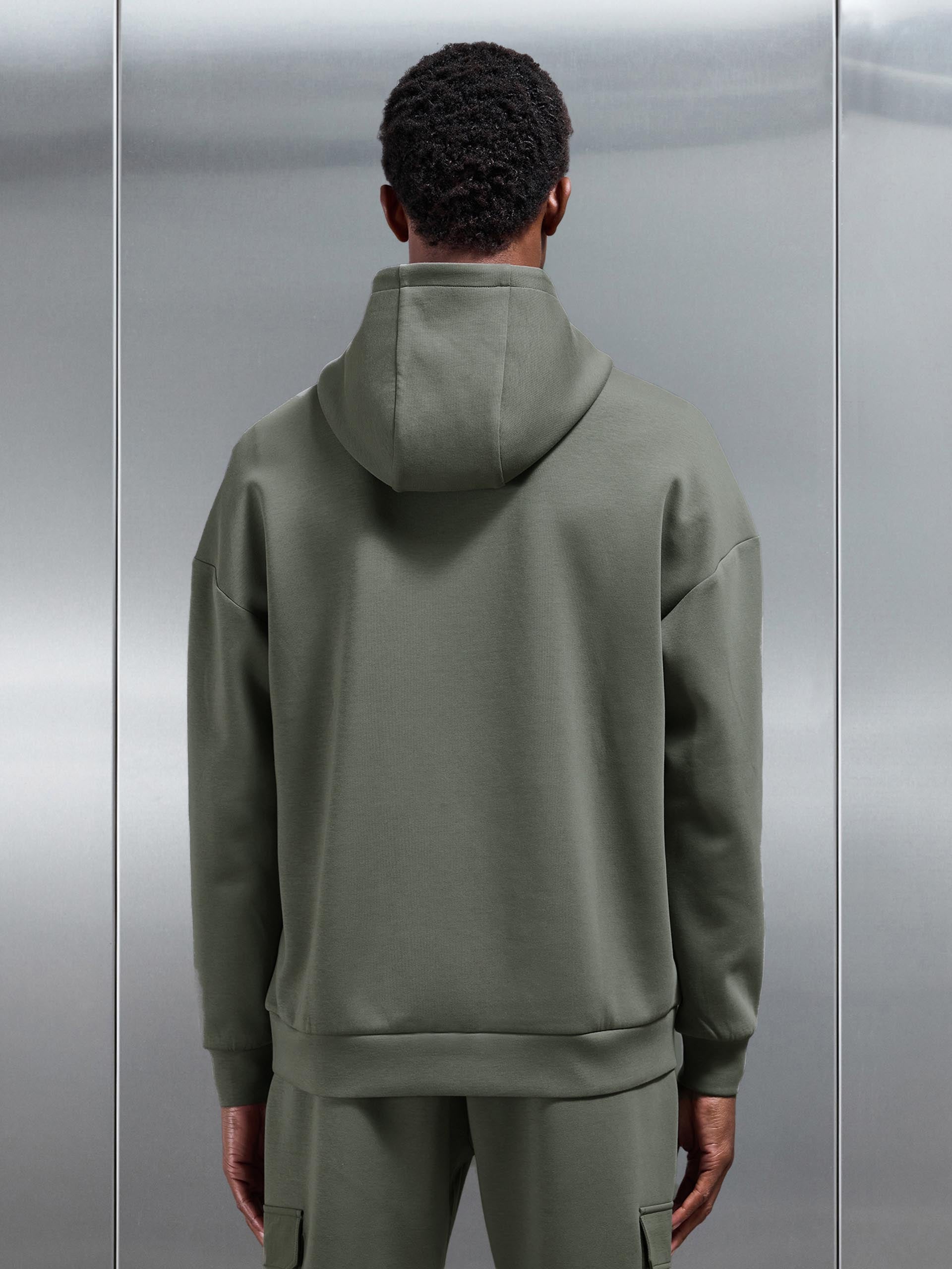 Mens Hybrid Cargo Hoodie in Olive