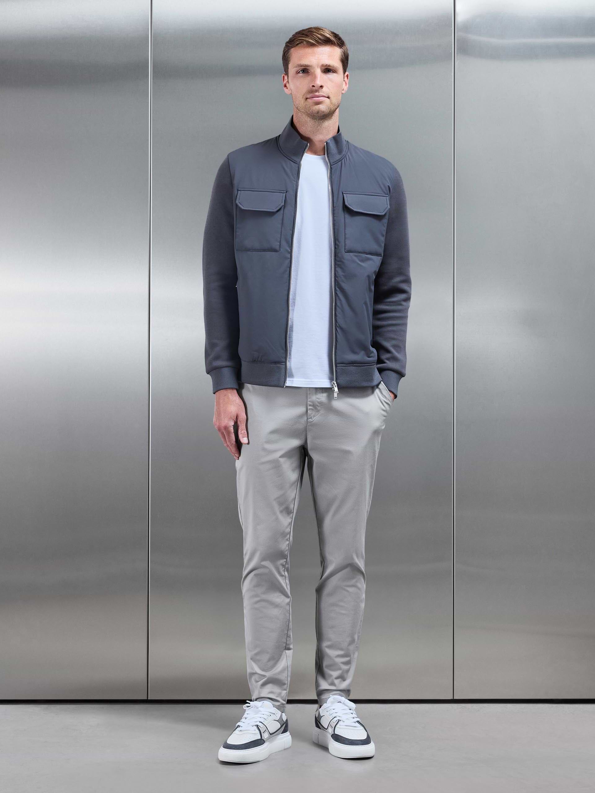 Hybrid Cargo Jacket in Grey