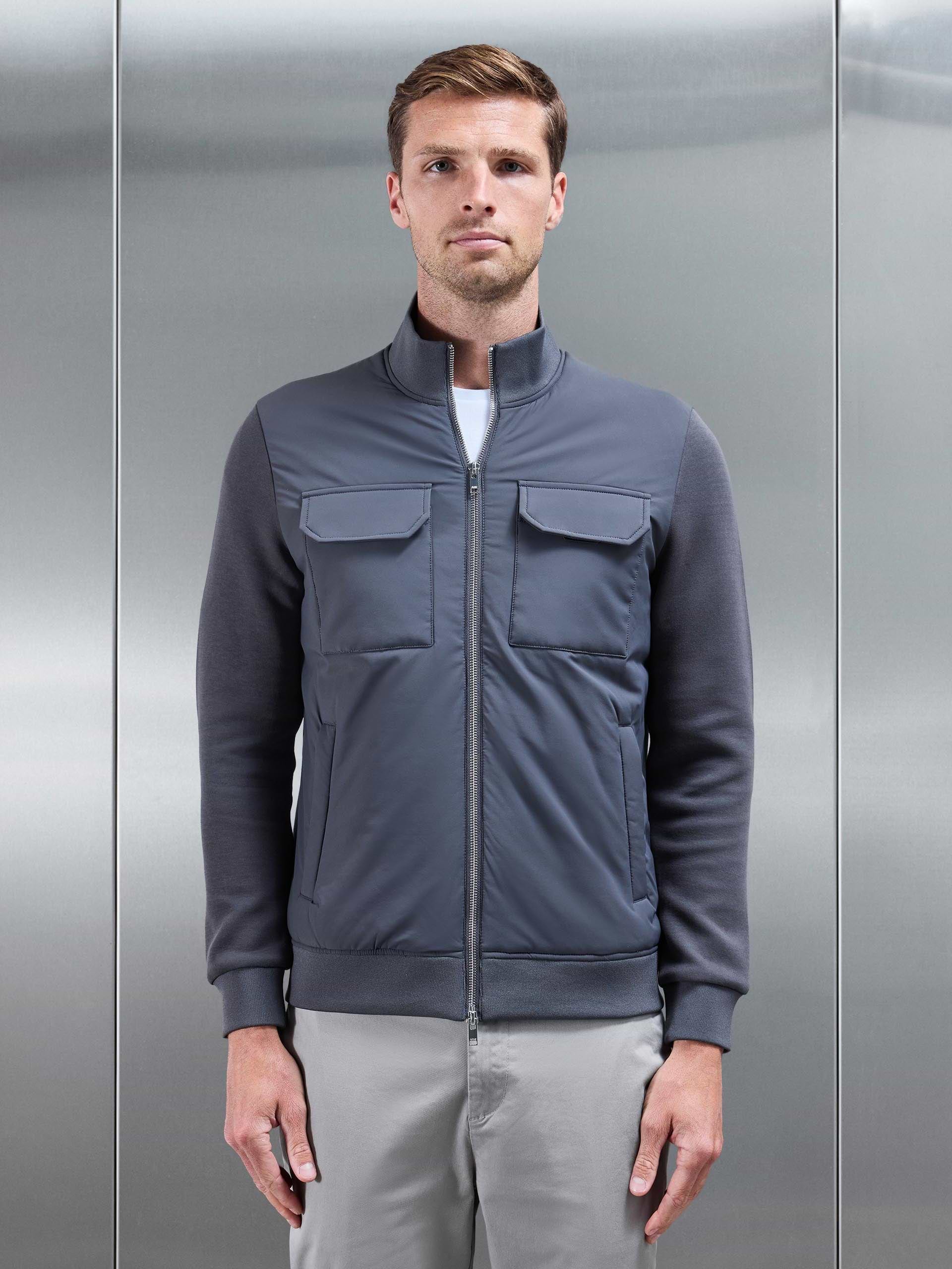 Hybrid Cargo Jacket in Grey