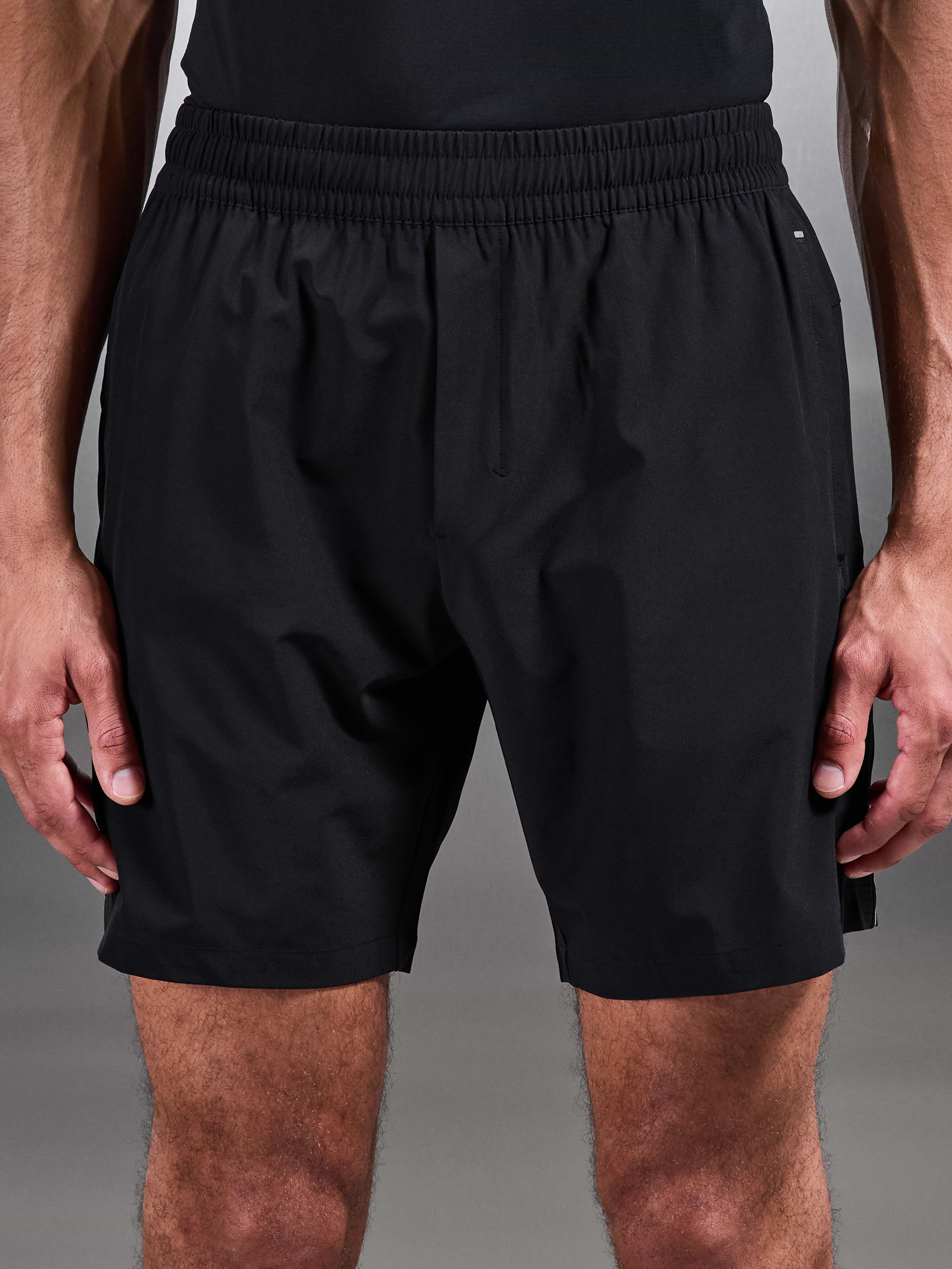 Hybrid Mesh Short in Black