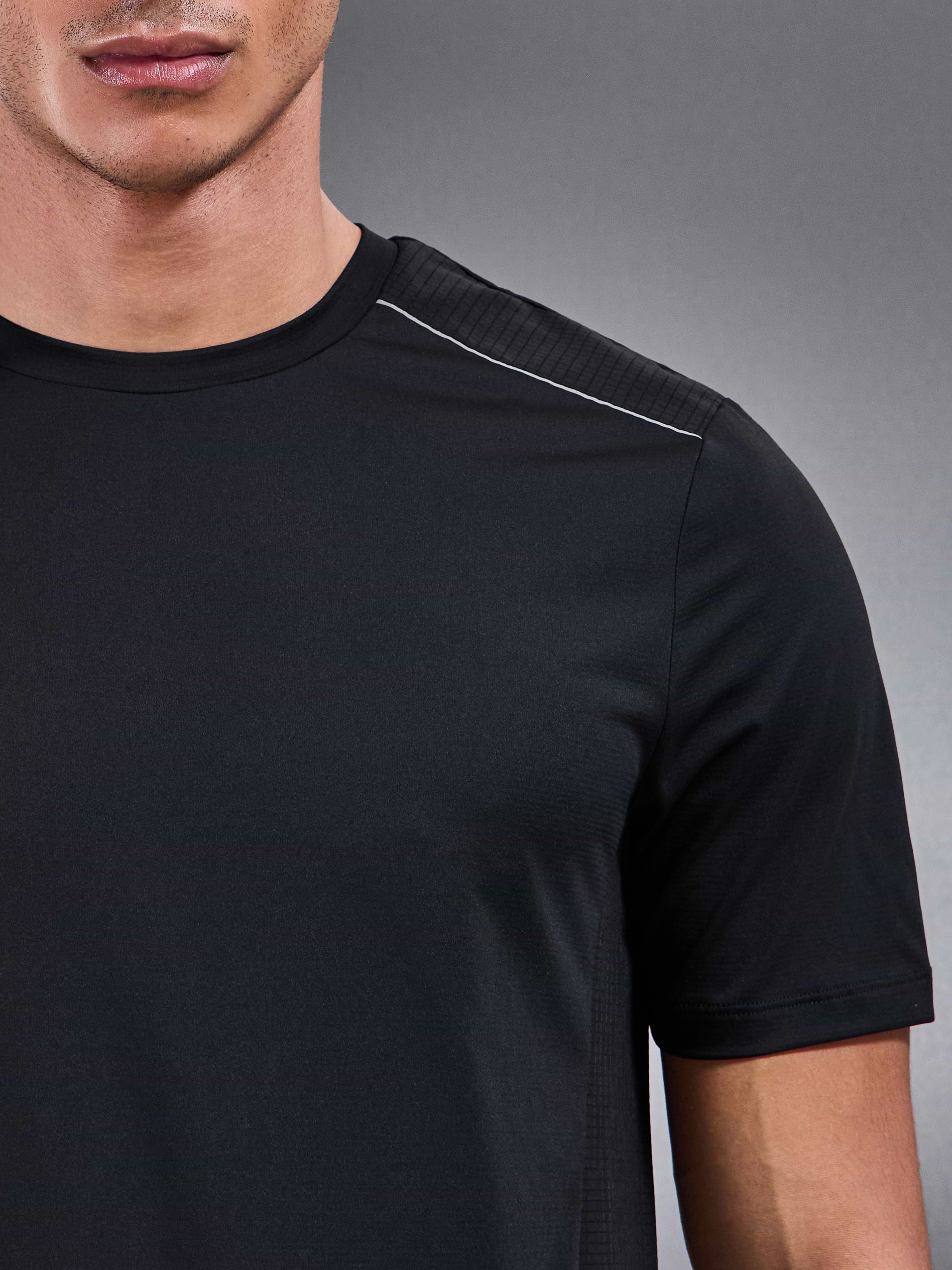 Hybrid Mesh T-Shirt in Black