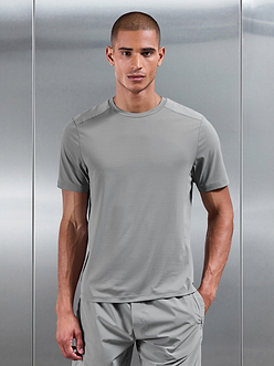 Mens Hybrid Mesh T-Shirt in Mid Grey