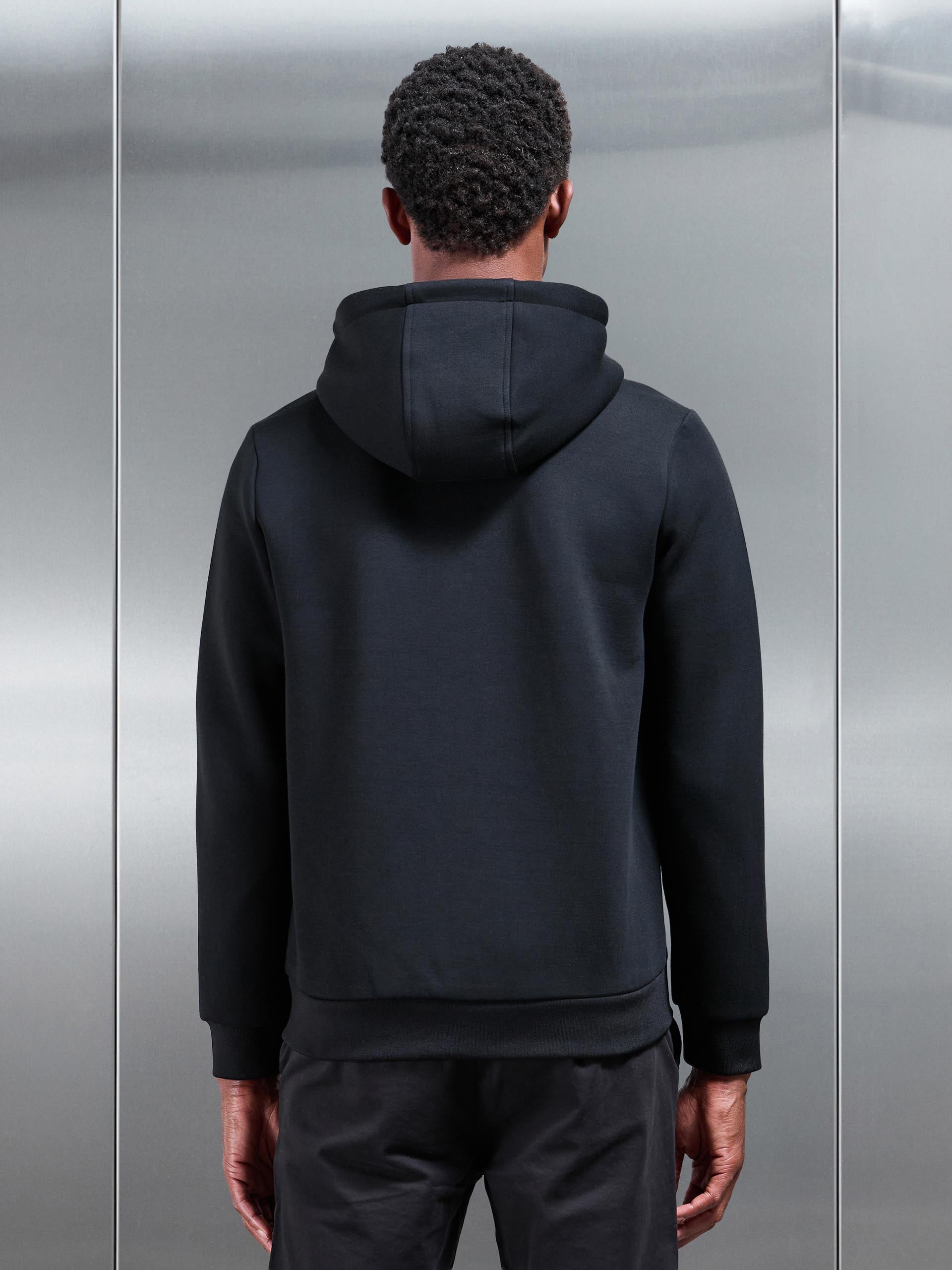 Mens Hybrid Panel Windbreaker in Black