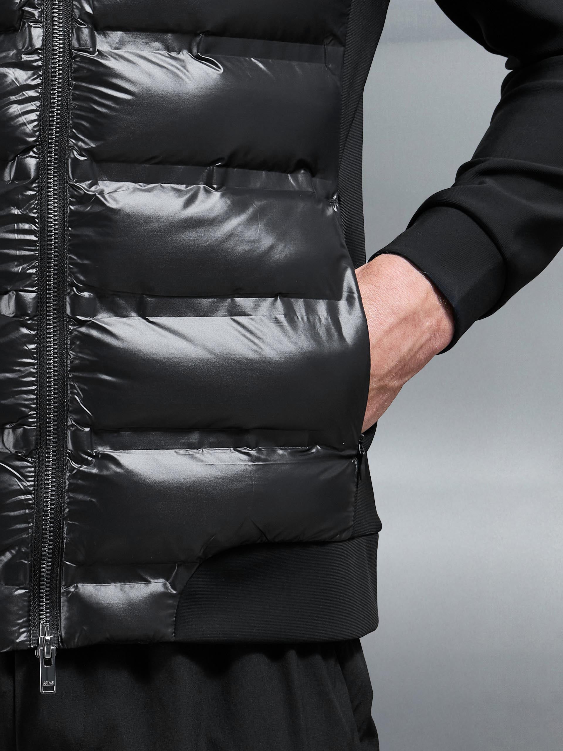 Mens Hybrid Puffer Jacket in Black