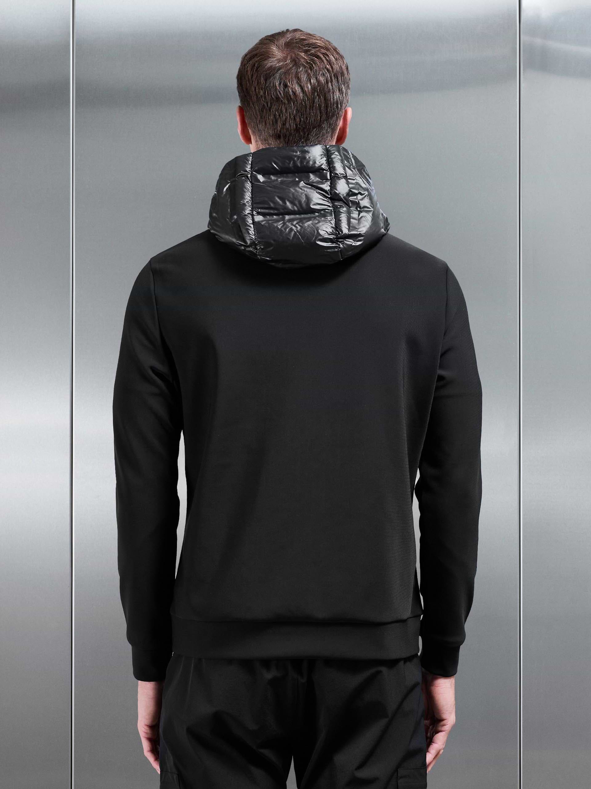 Hybrid Puffer Jacket in Black