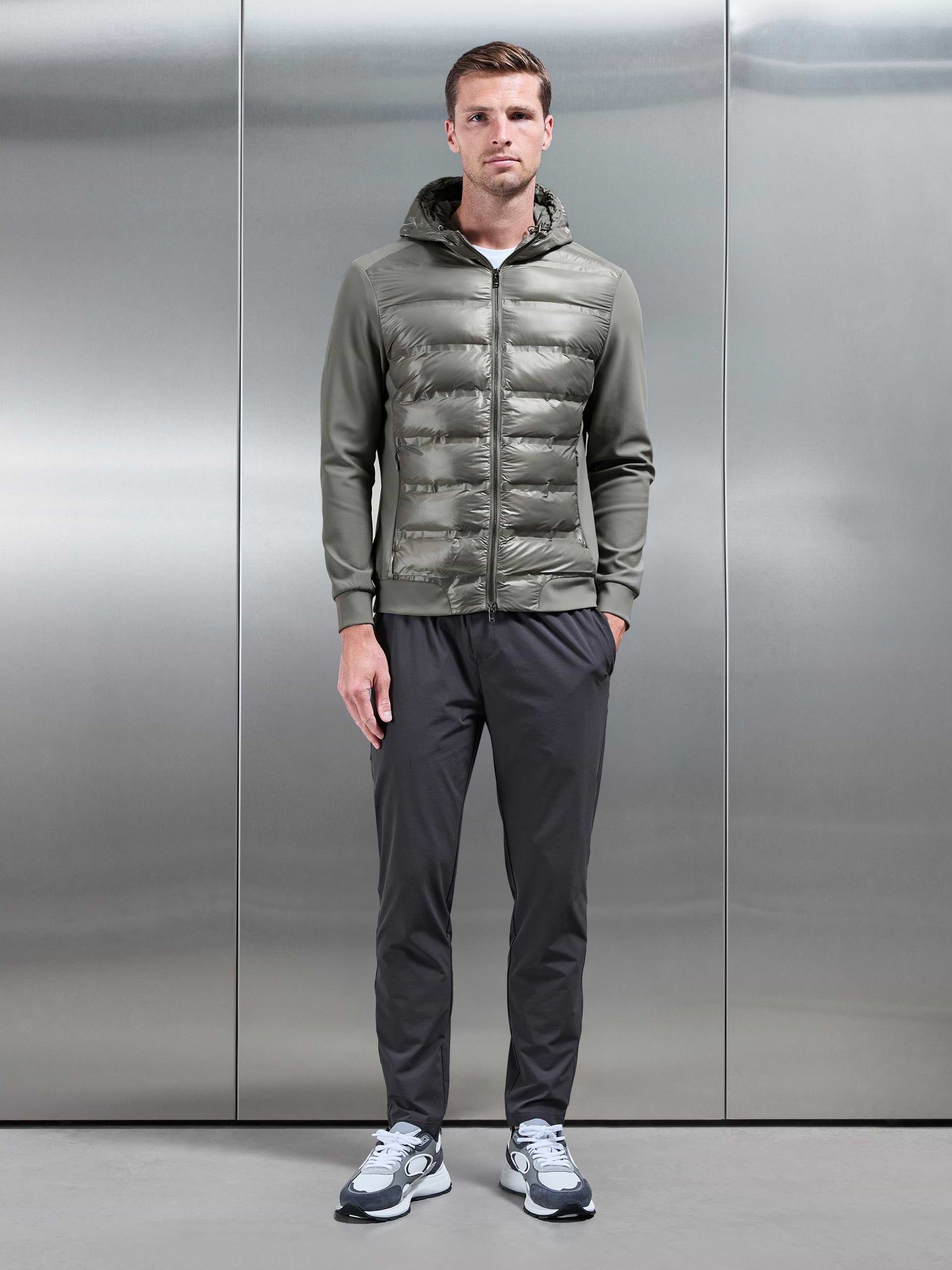Hybrid Puffer Jacket in Olive