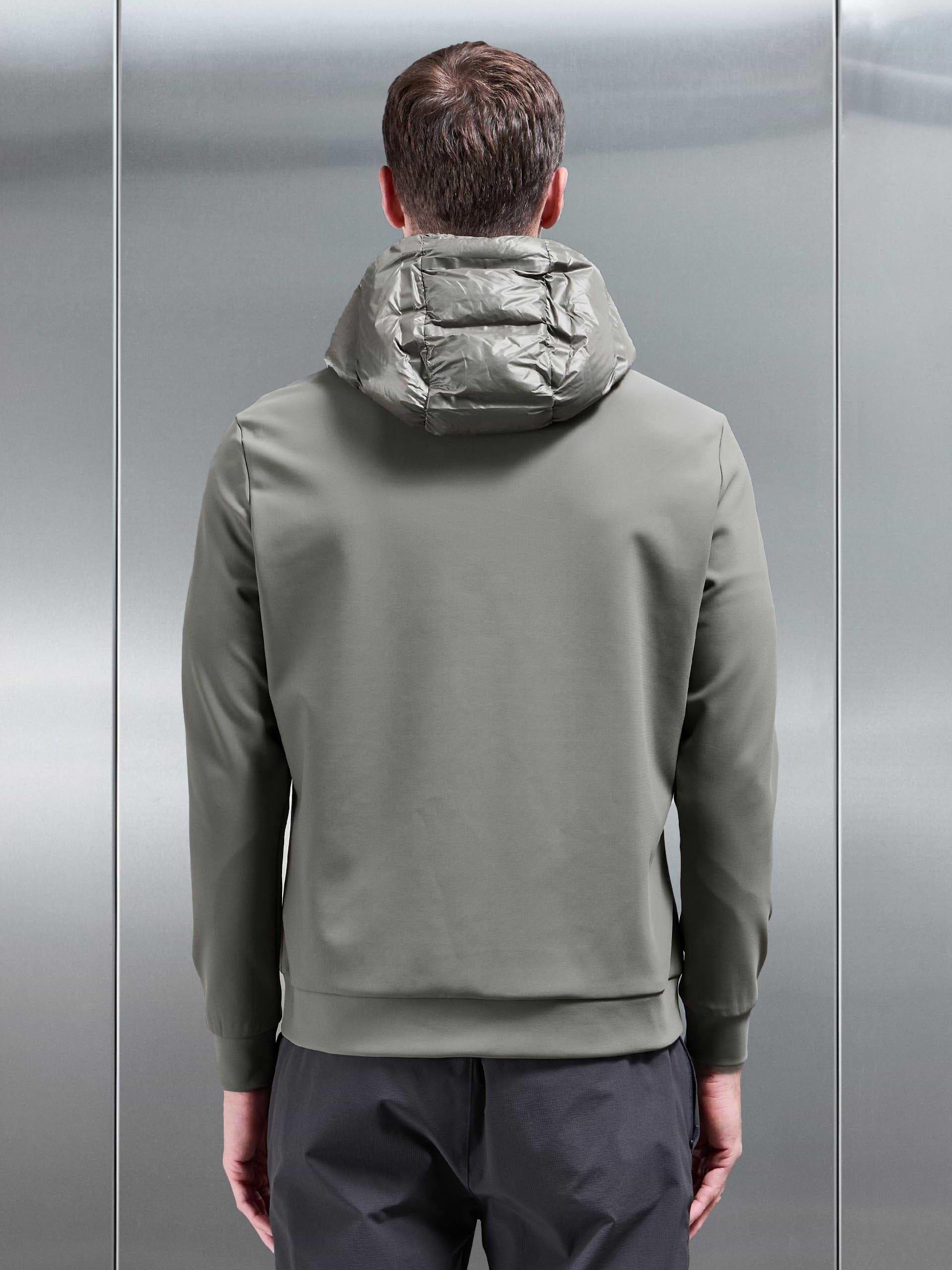 Hybrid Puffer Jacket in Olive