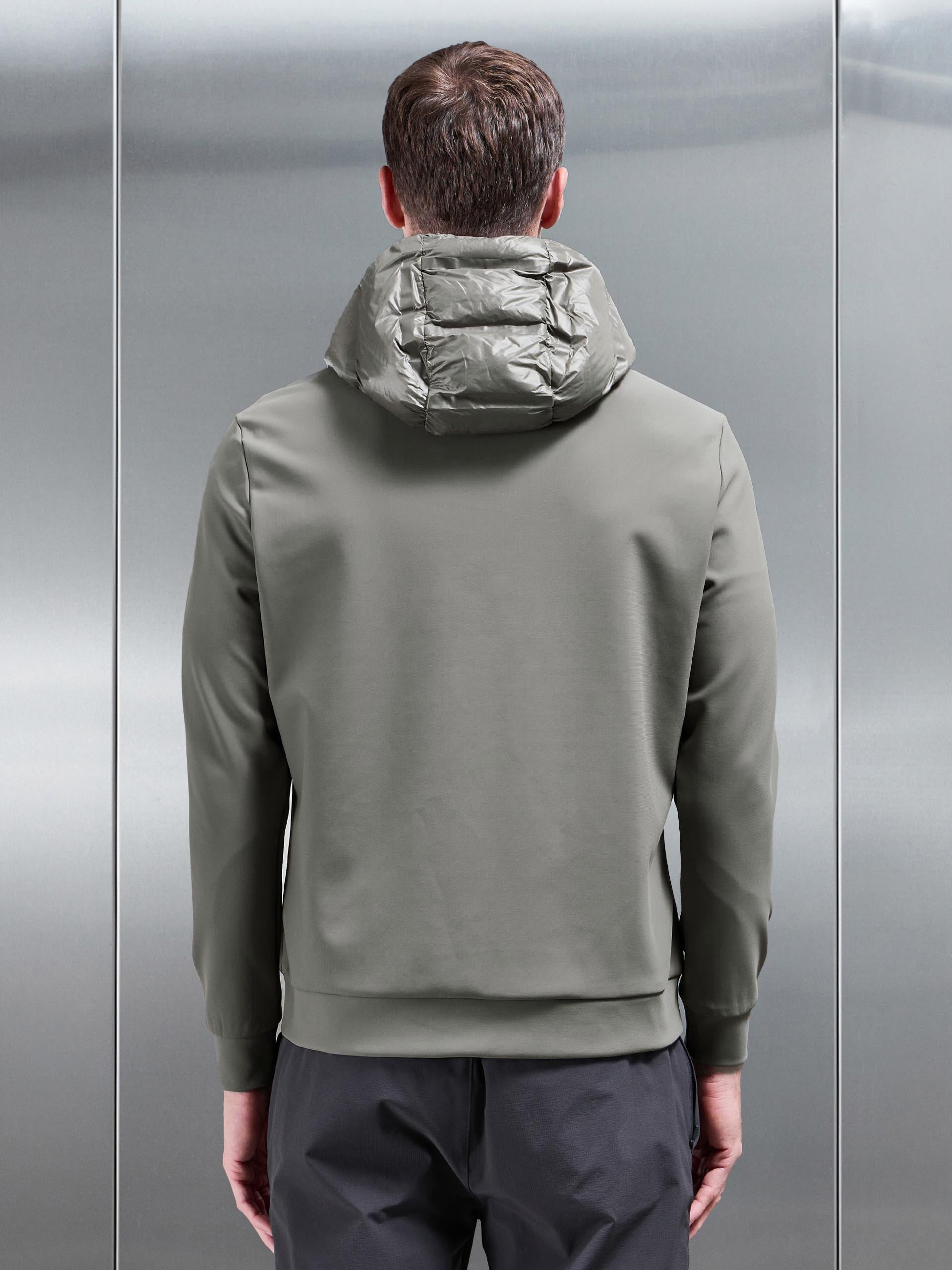 Mens Hybrid Puffer Jacket in Olive