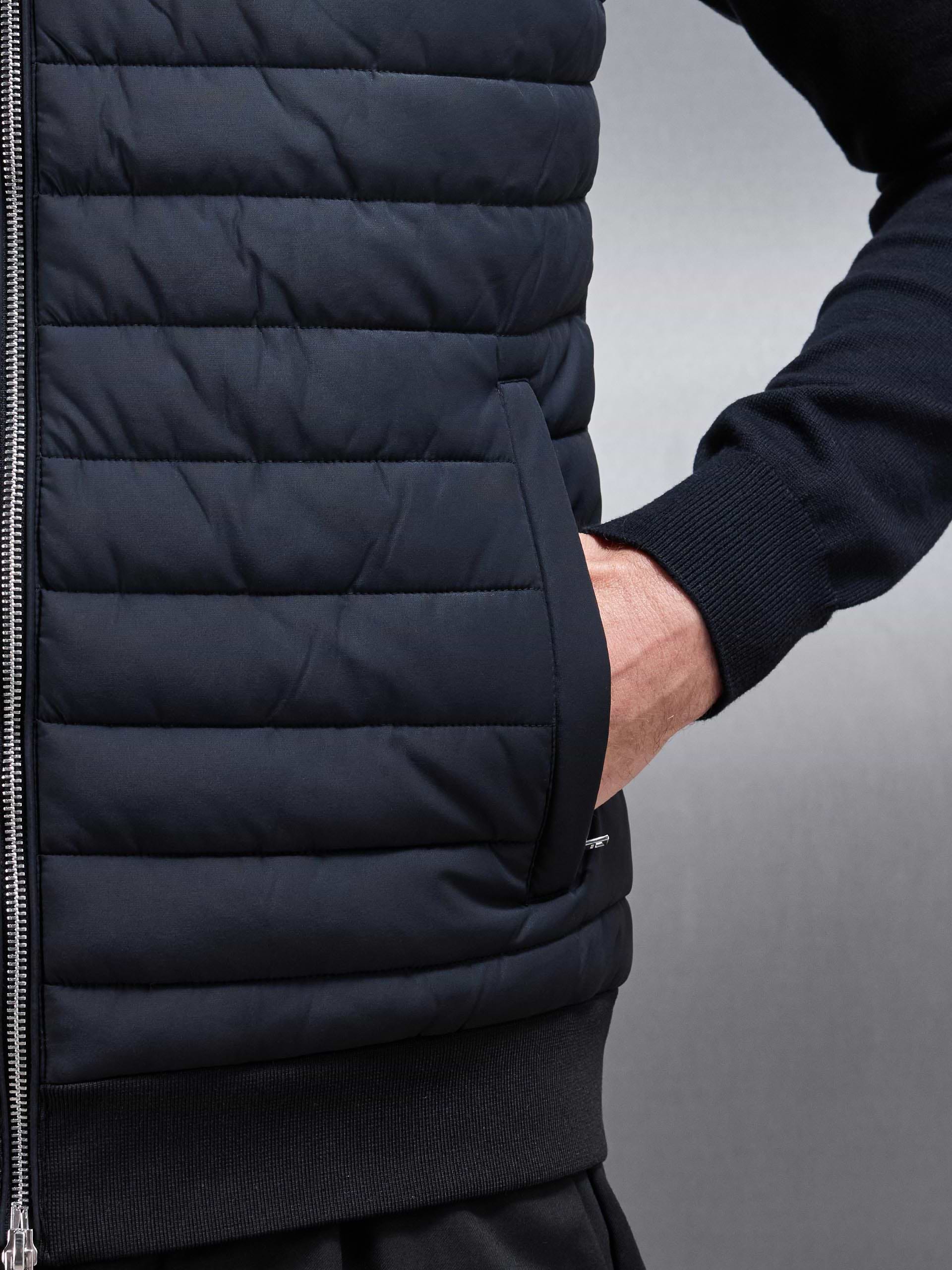 Hybrid Quilted Gilet in Black