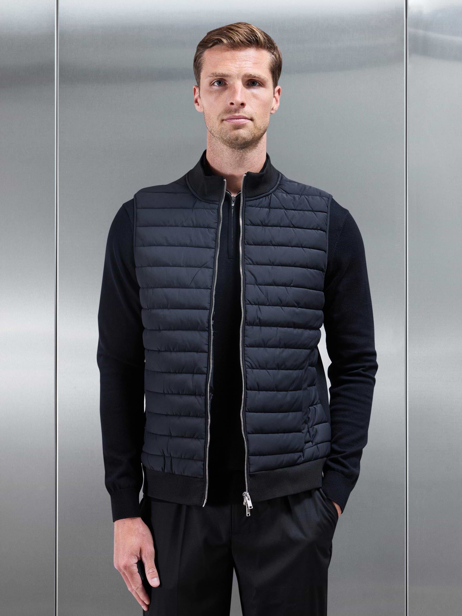 Hybrid Quilted Gilet in Black
