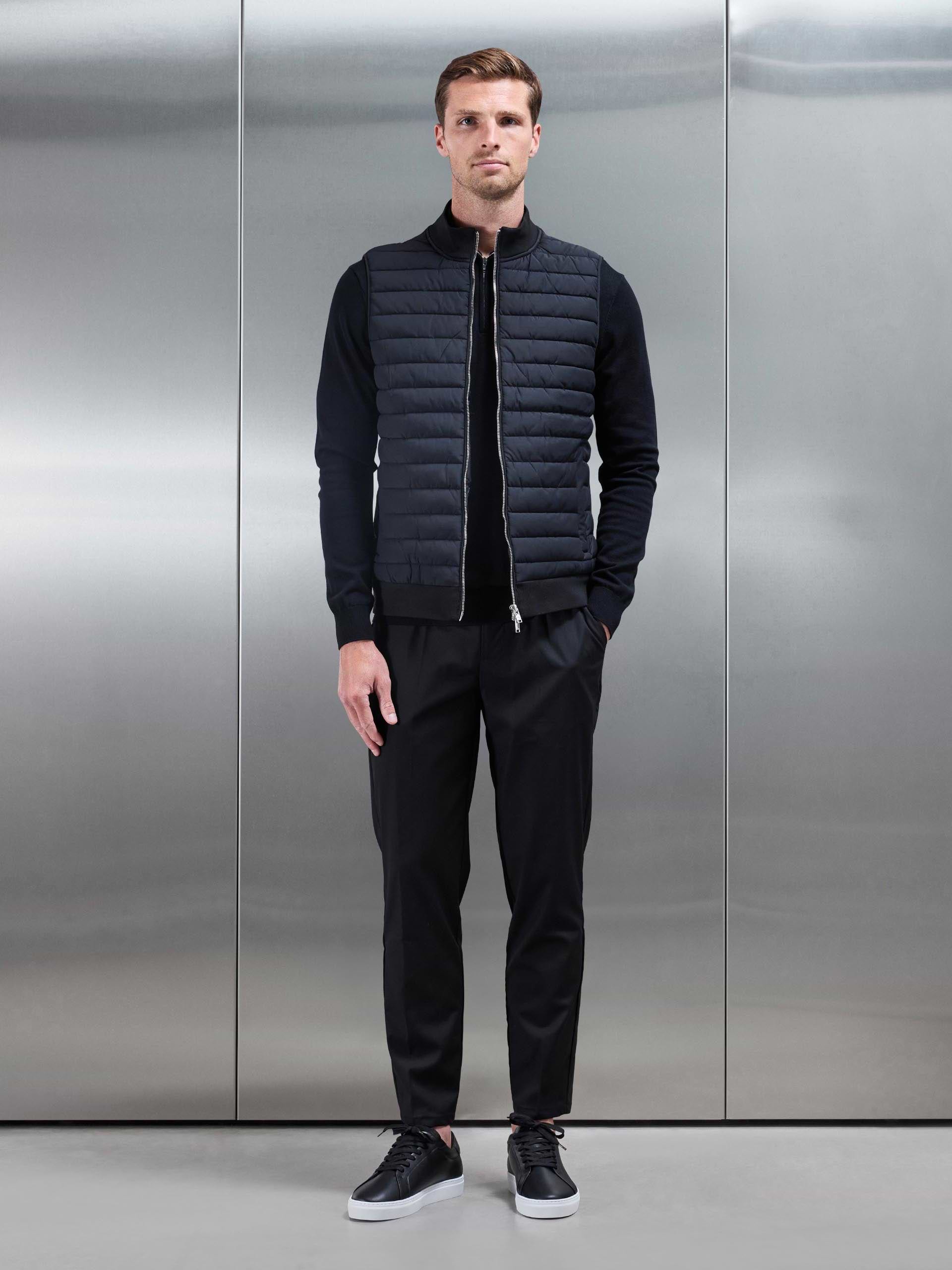 Hybrid Quilted Gilet in Black