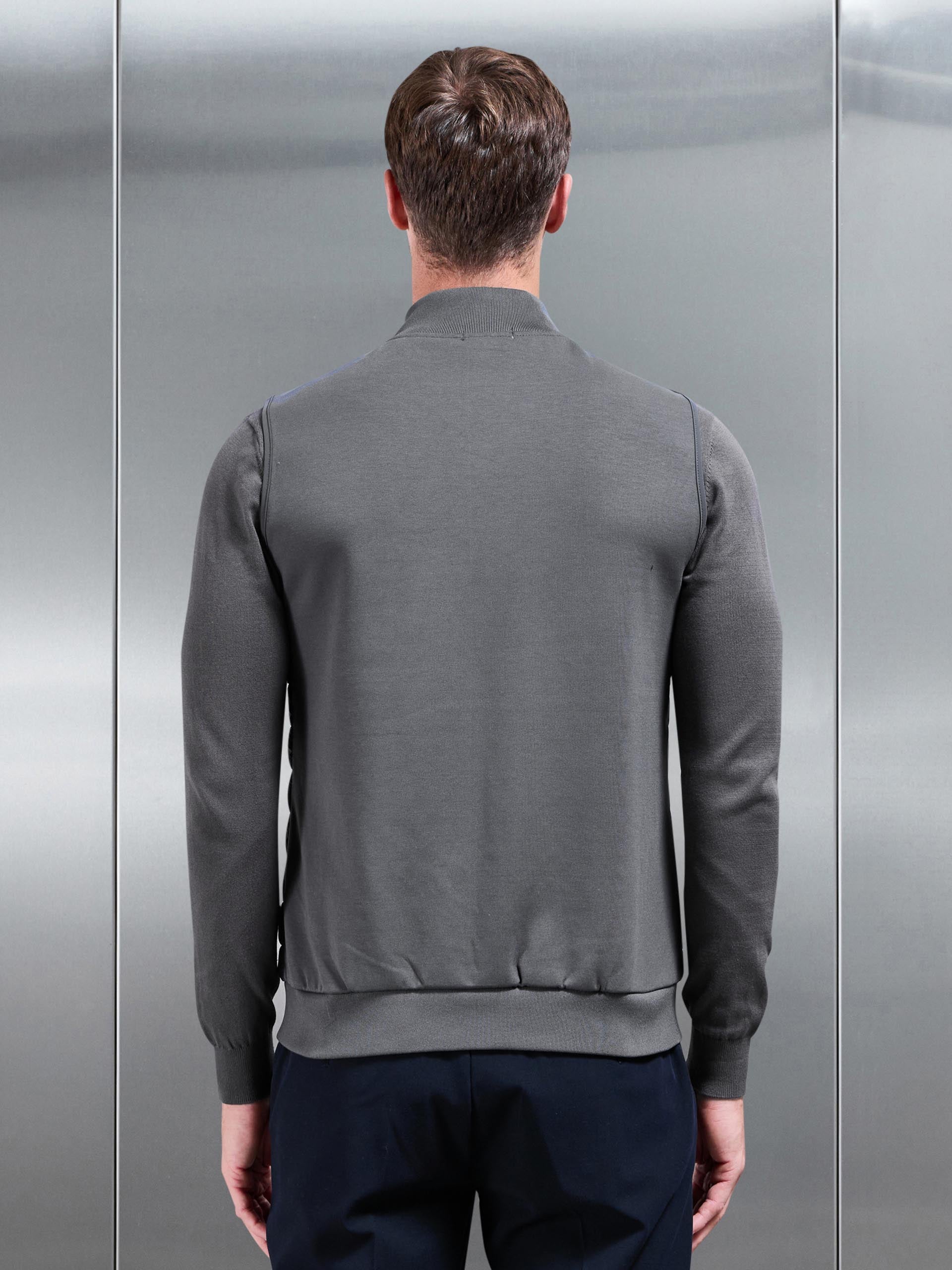 Mens Hybrid Quilted Gilet in Grey