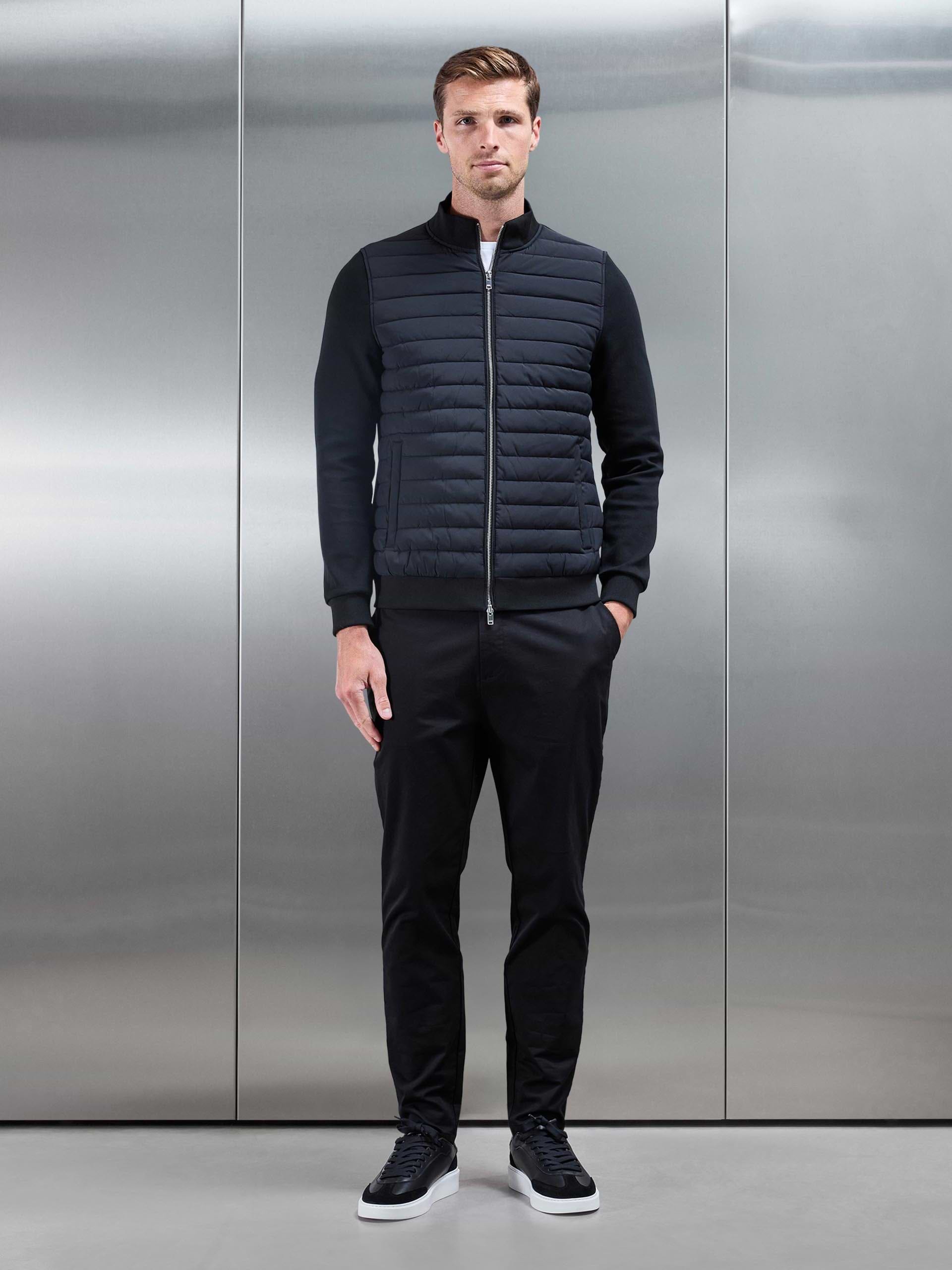 Hybrid Quilted Jacket in Black