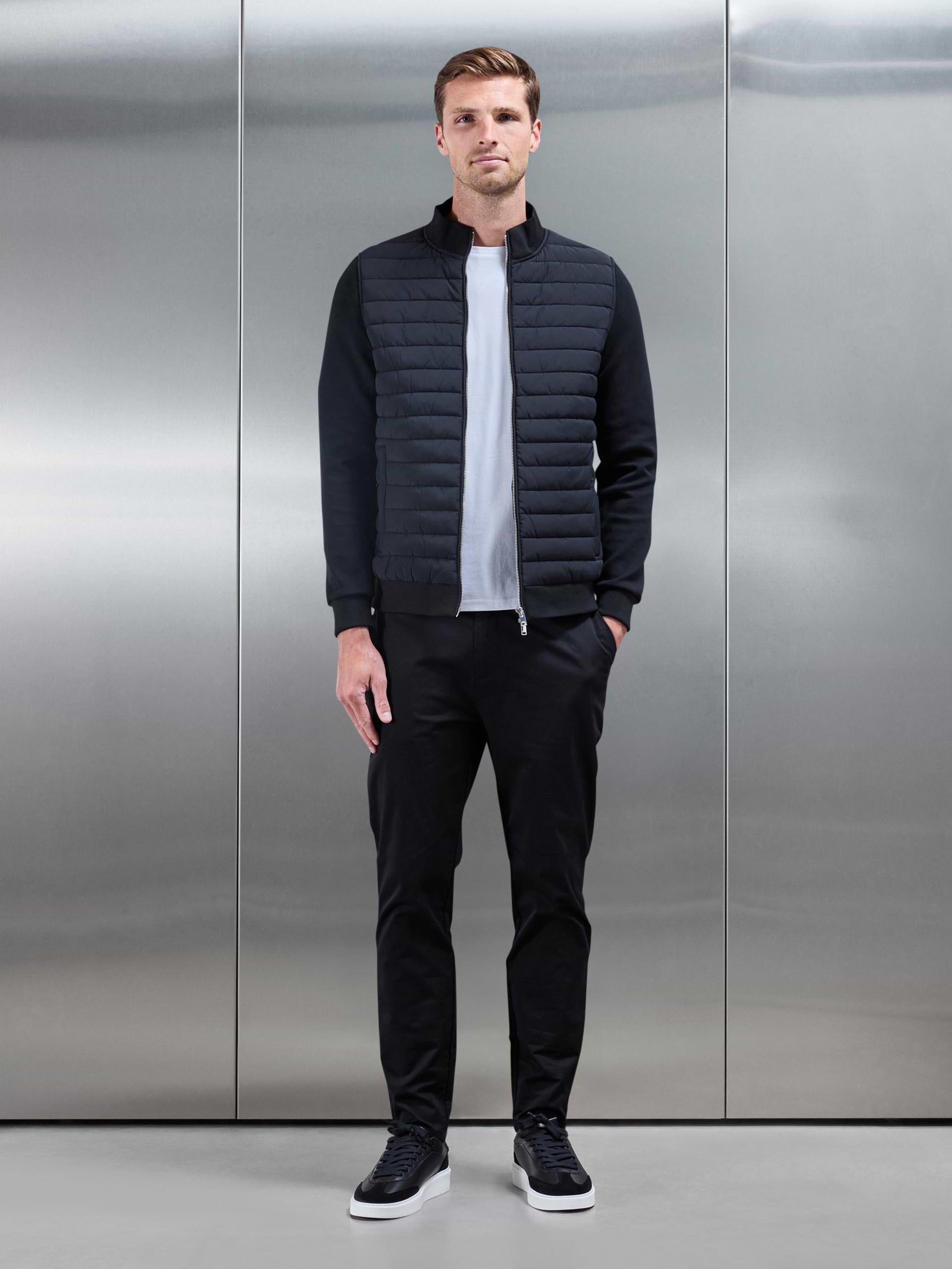 Hybrid Quilted Jacket in Black