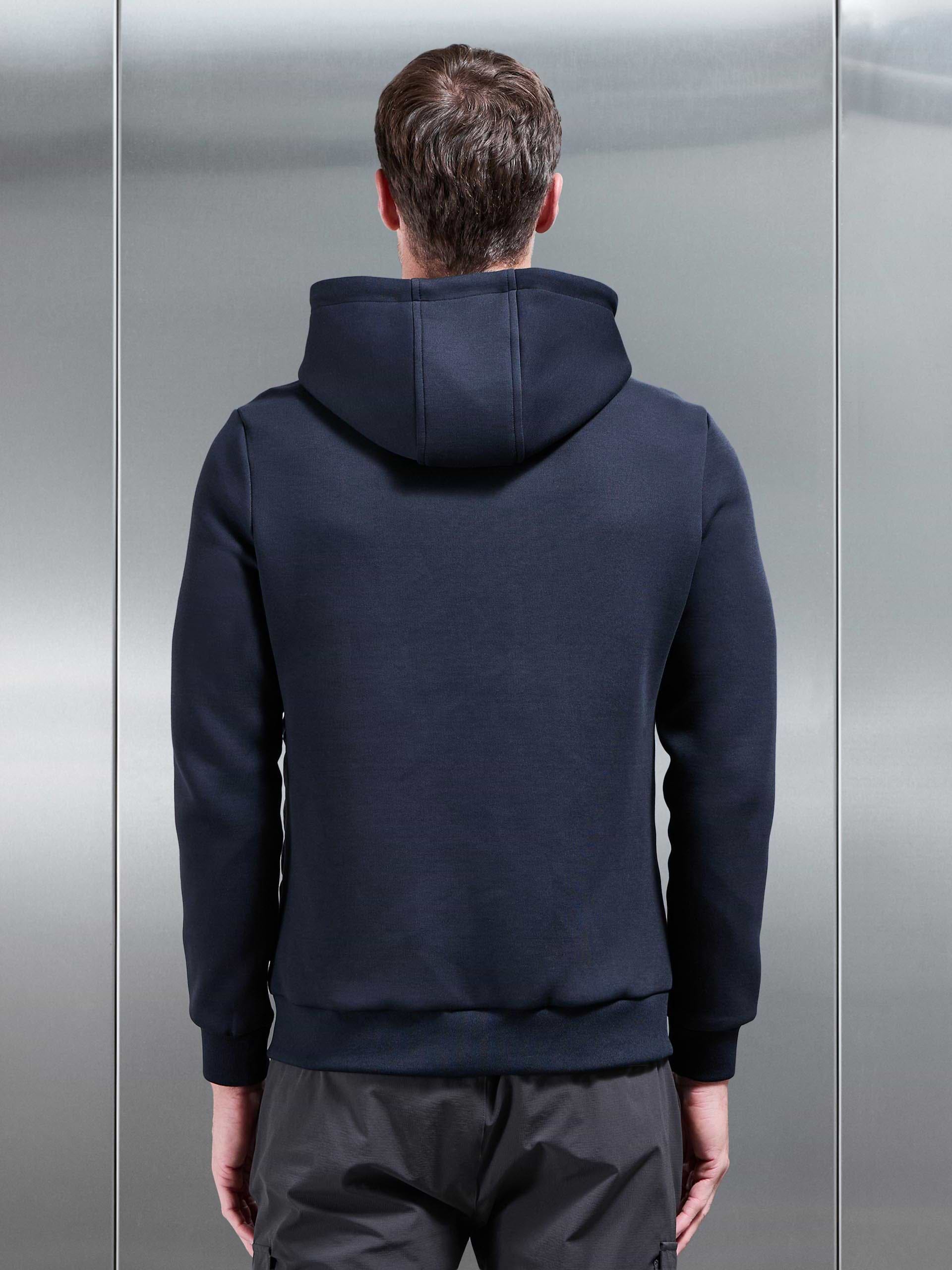 Hybrid Quilted Technical Windbreaker in Navy