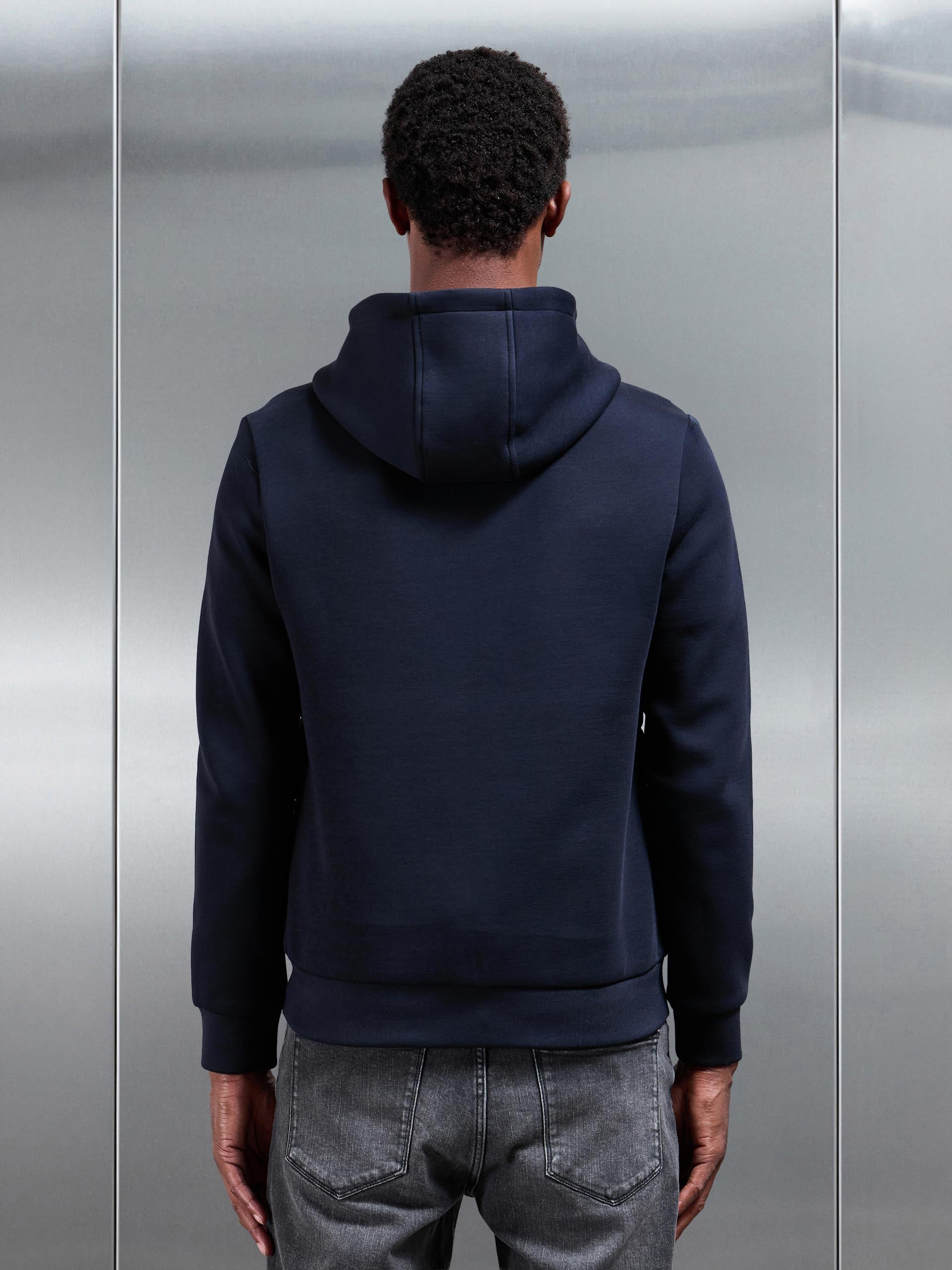 Mens Hybrid Quilted Windbreaker in Navy