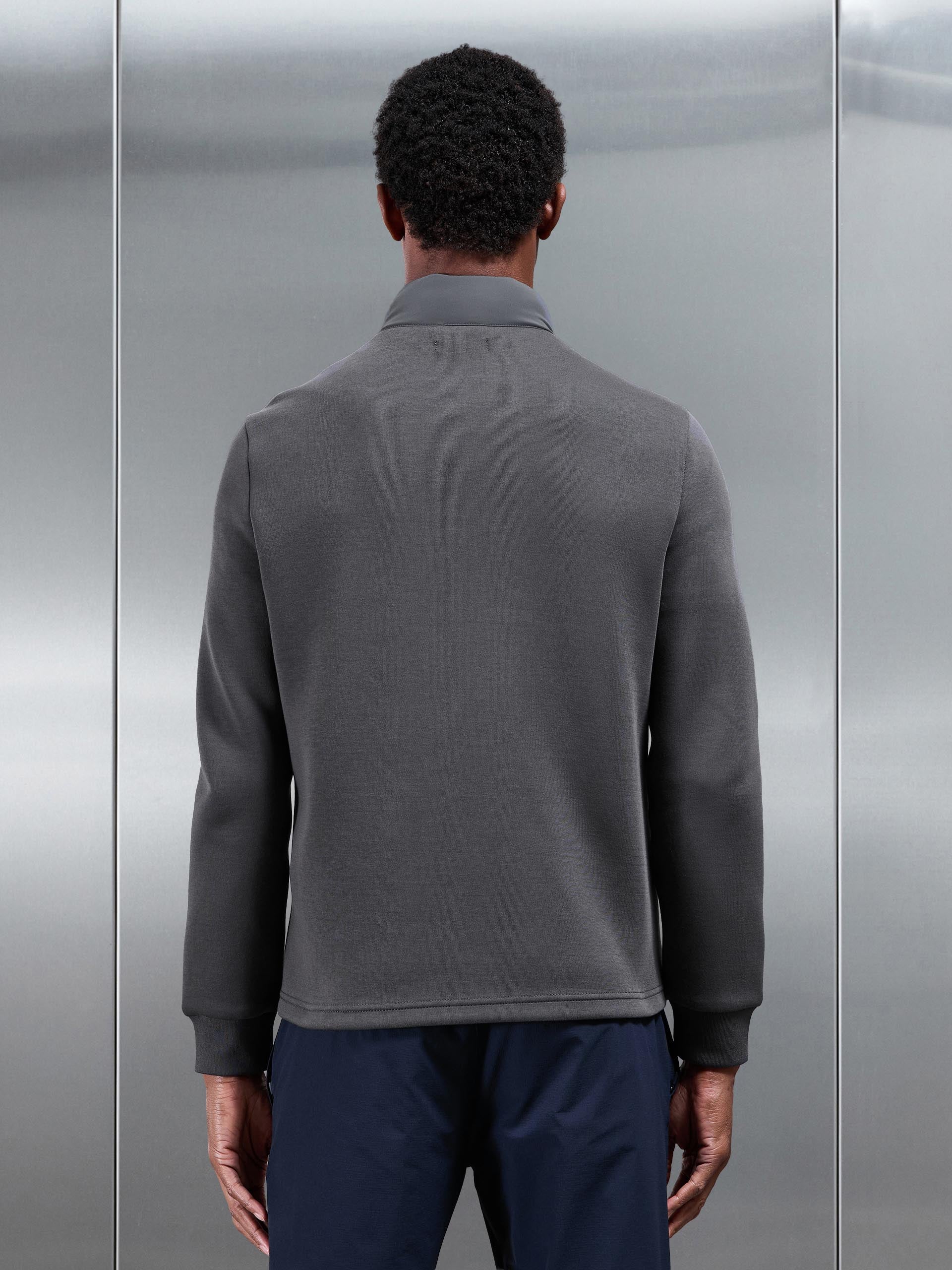 Mens Hybrid Technical Puffer Jacket in Grey