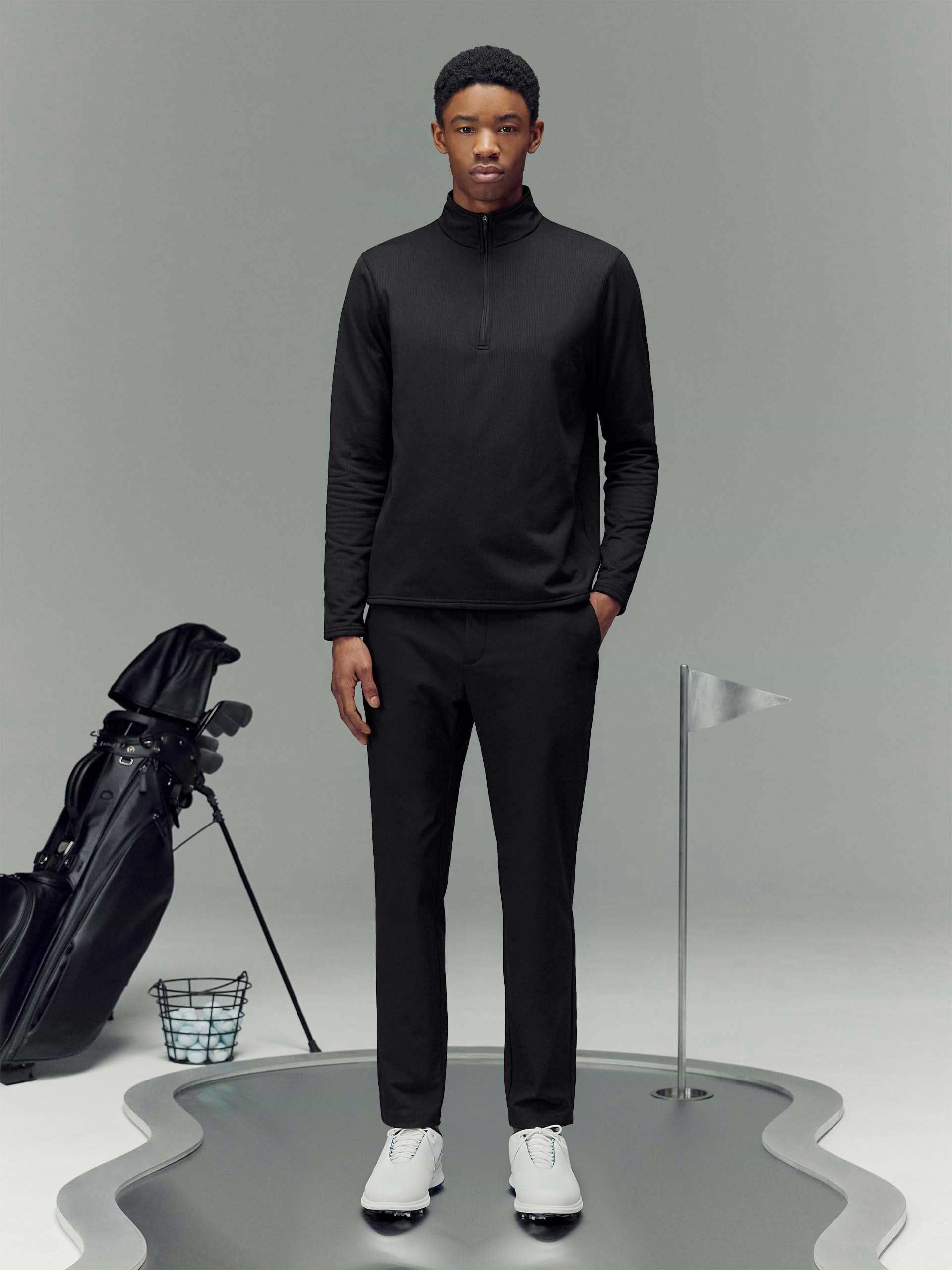 Mens Insulating Golf Mid Layer in Black