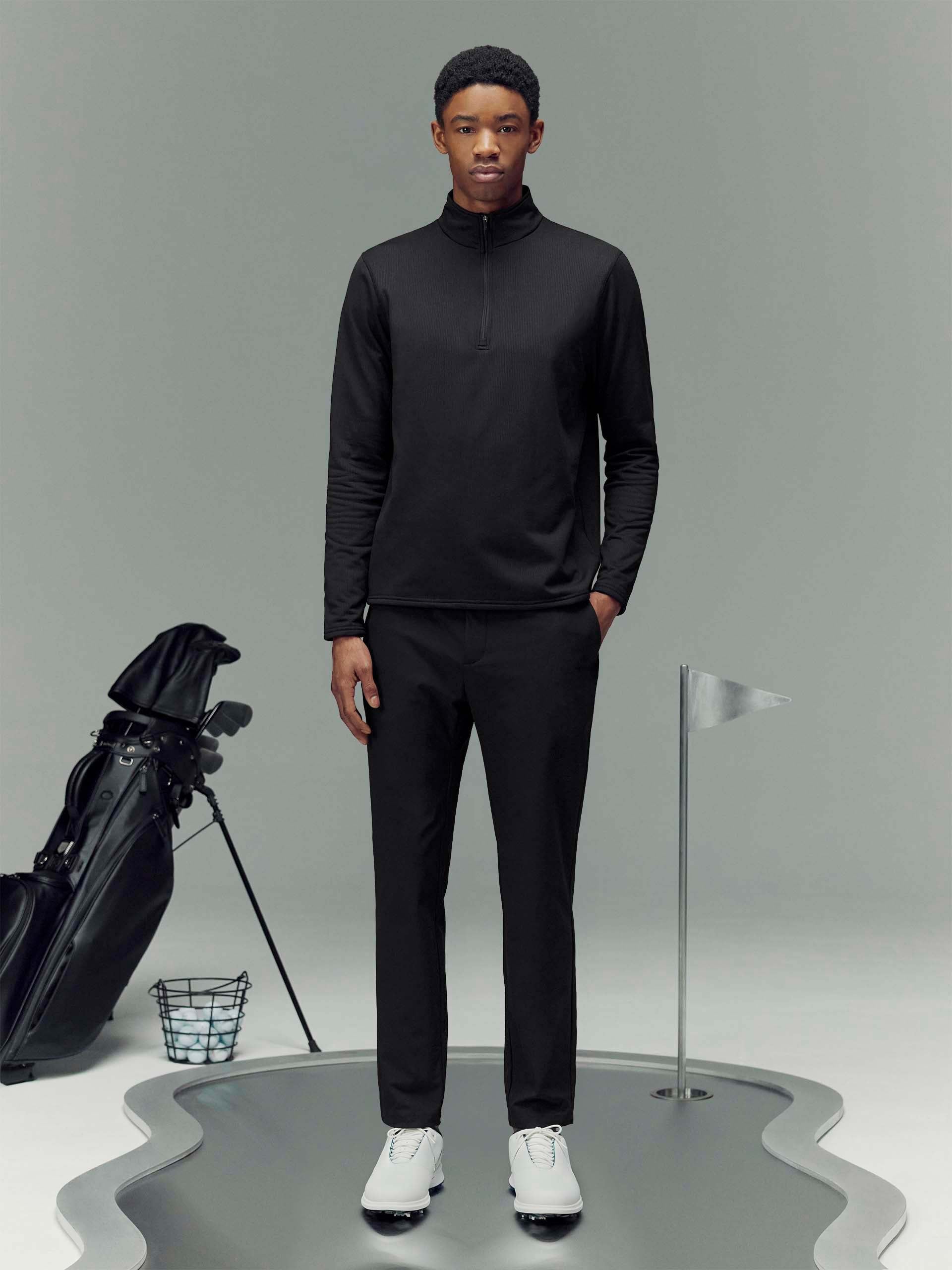 Mens Insulating Golf Mid Layer in Black