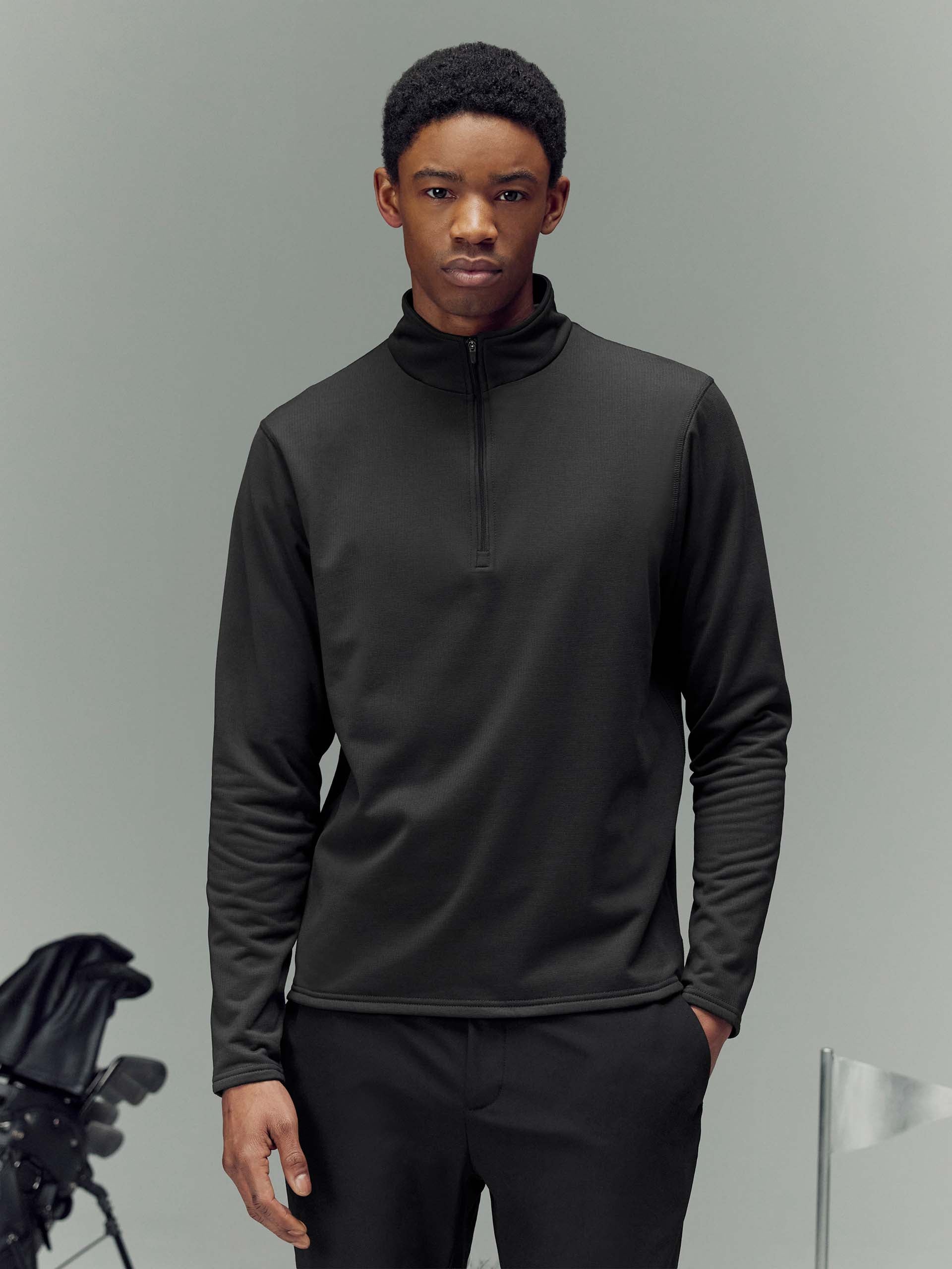 Mens Insulating Golf Mid Layer in Grey