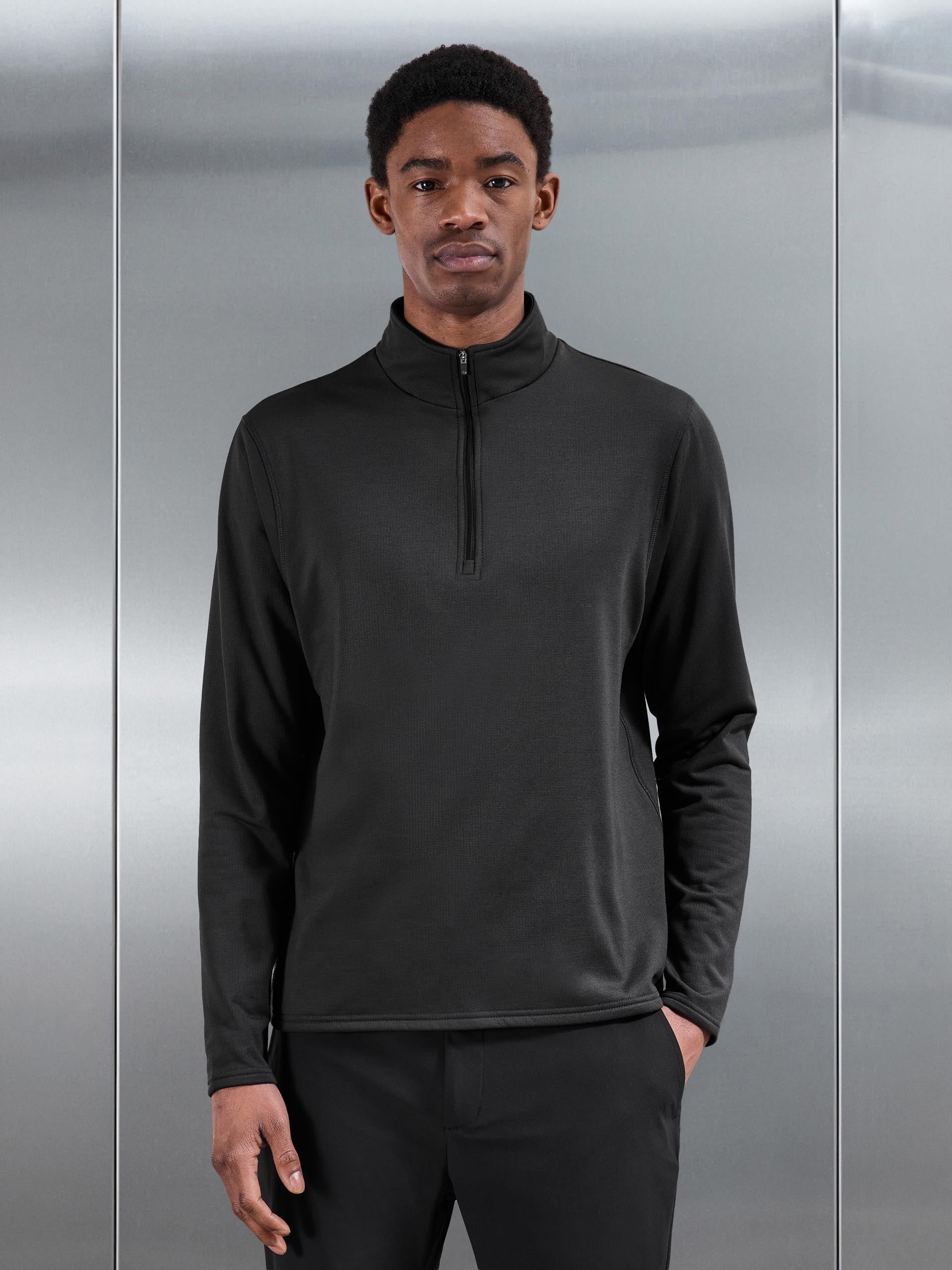 Mens Insulating Golf Mid Layer in Grey
