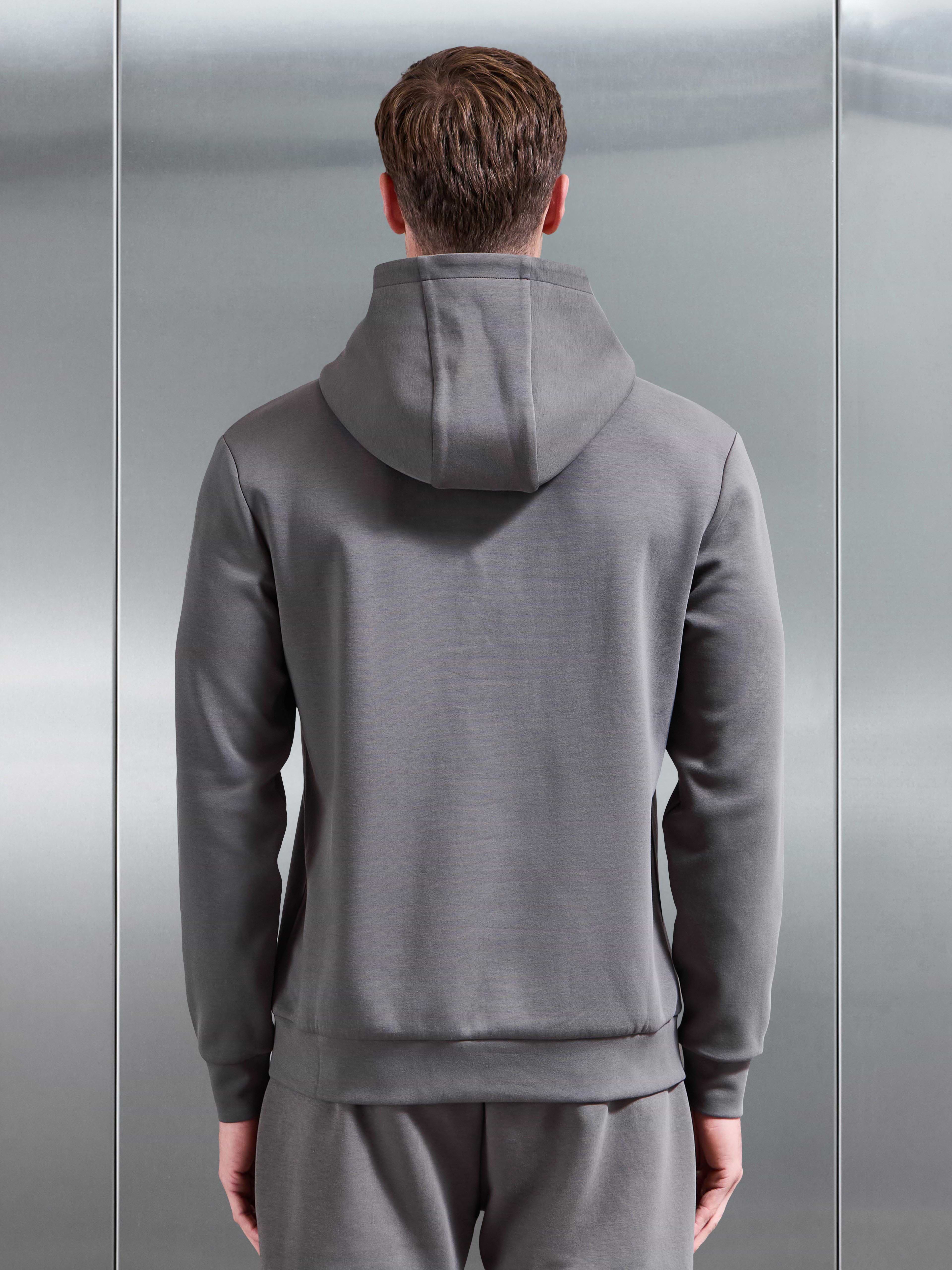 Interlock Jersey Essential Hoodie in Charcoal