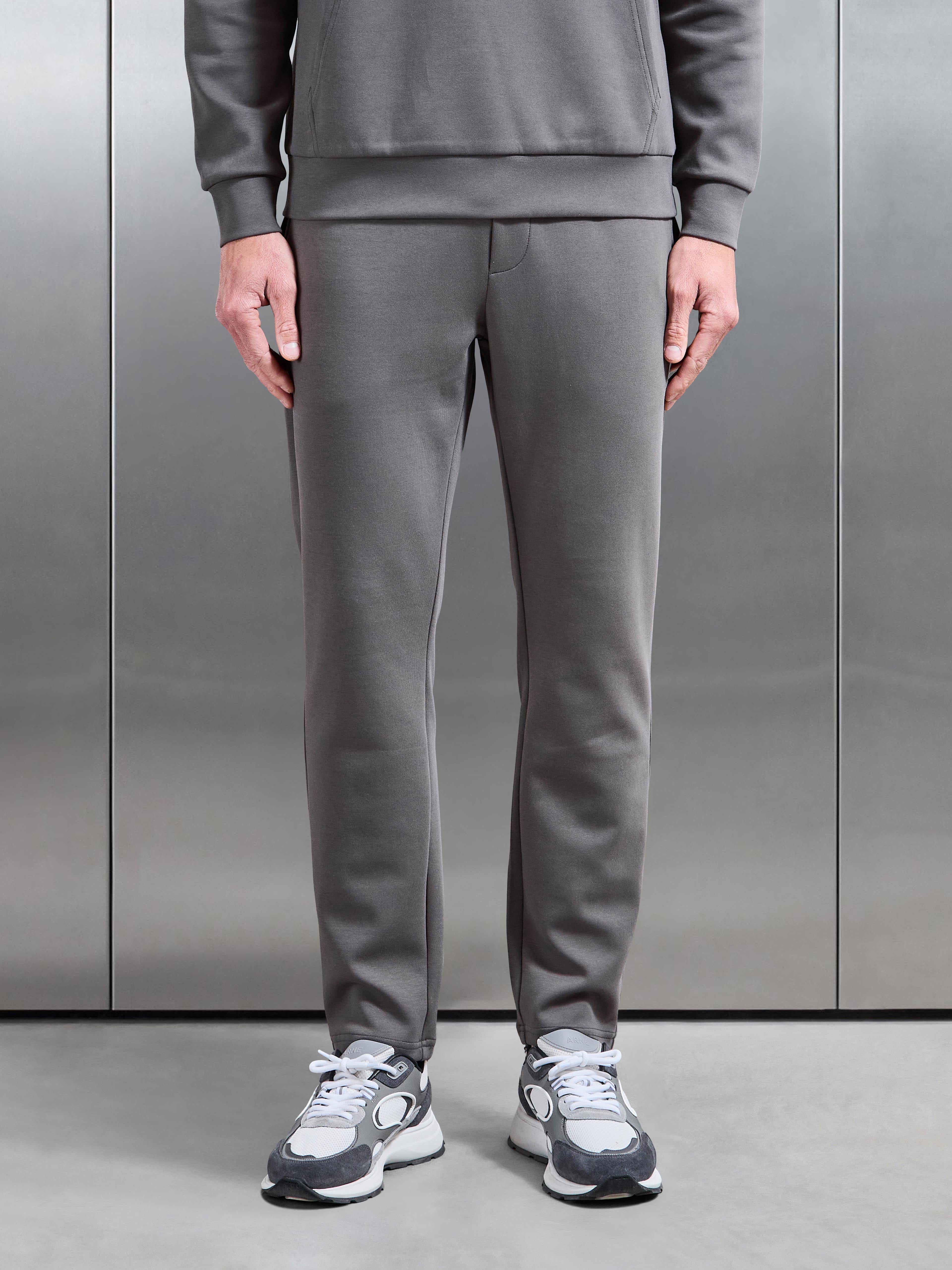 Mens Interlock Jersey Essential Jogger in Charcoal