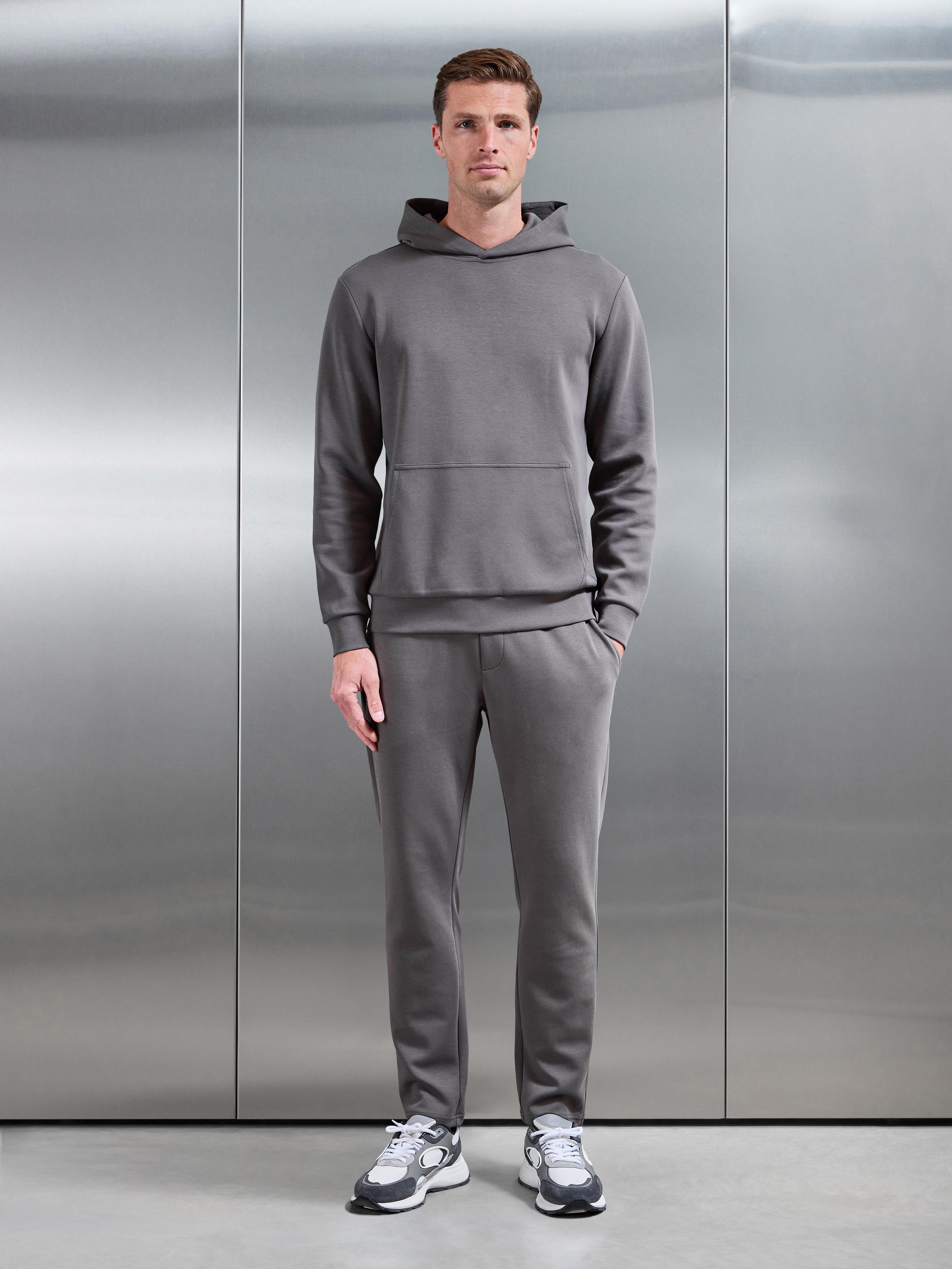 Mens Interlock Jersey Essential Jogger in Charcoal