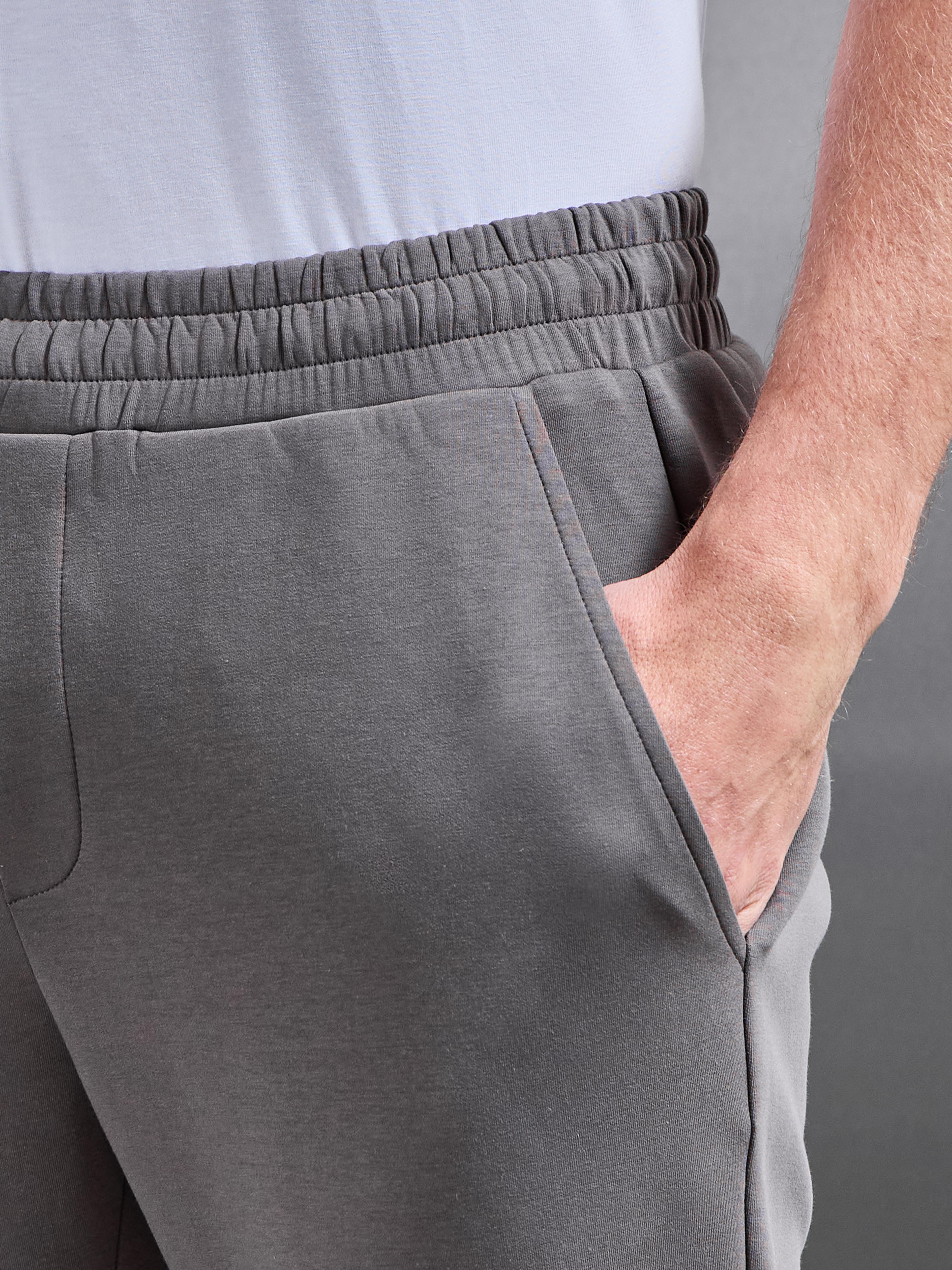 Mens Interlock Jersey Essential Jogger in Charcoal