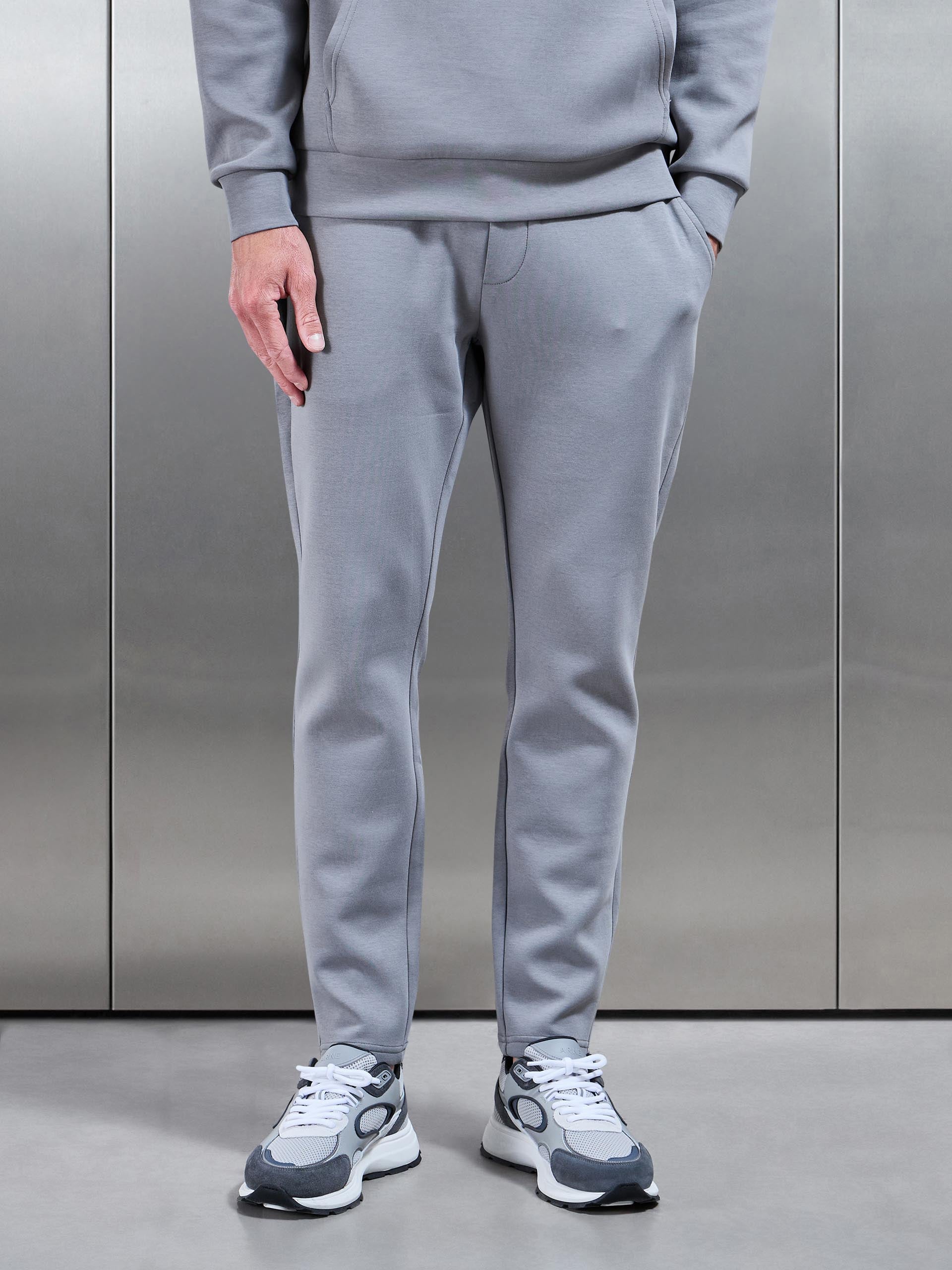 Mens Interlock Jersey Essential Jogger in Grey