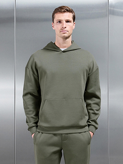 Interlock Jersey Relaxed Fit Hoodie in Sage