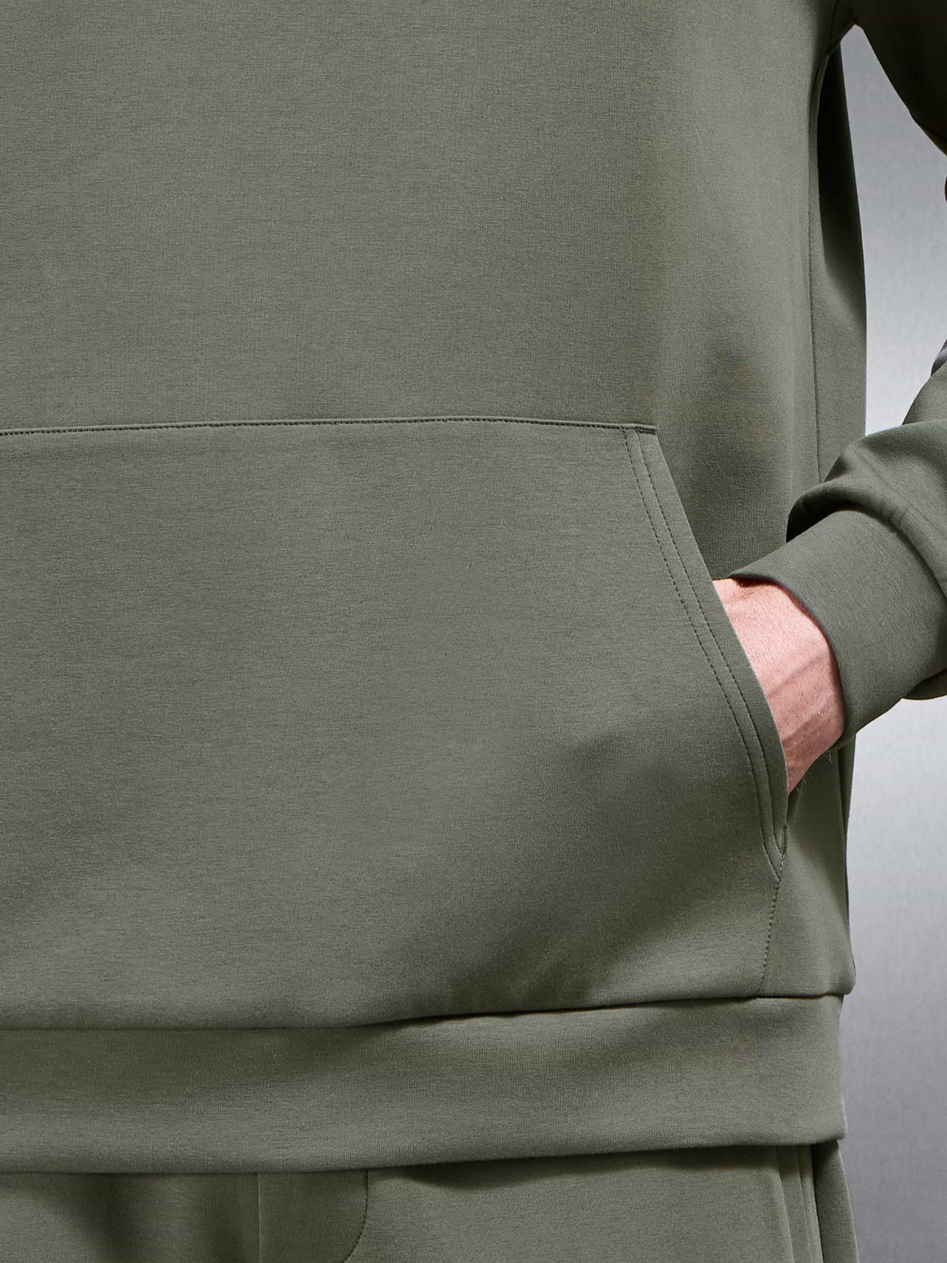 Interlock Jersey Relaxed Fit Hoodie in Sage