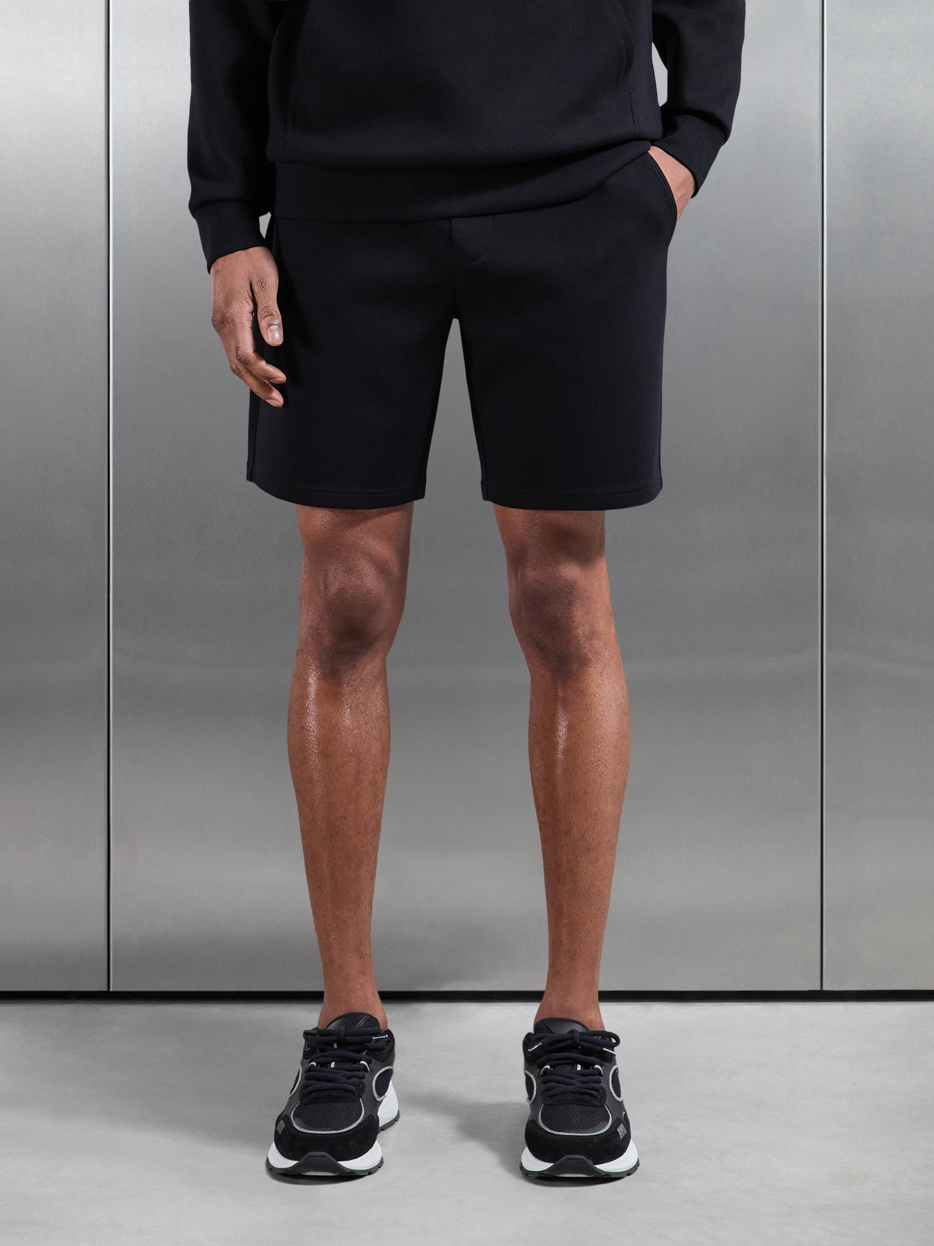 Mens Interlock Jersey Short in Black
