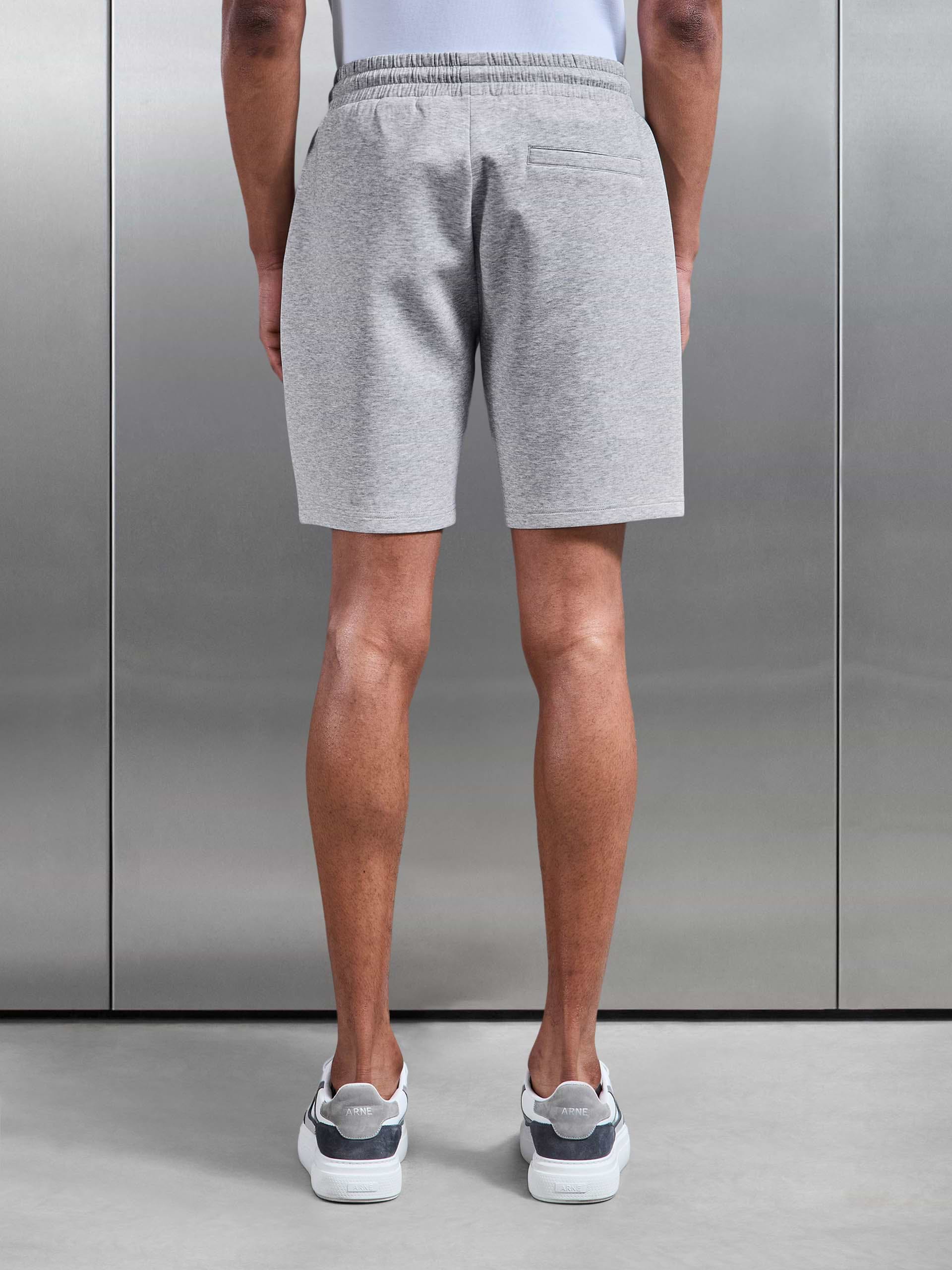 Interlock Jersey Short in Marl Grey