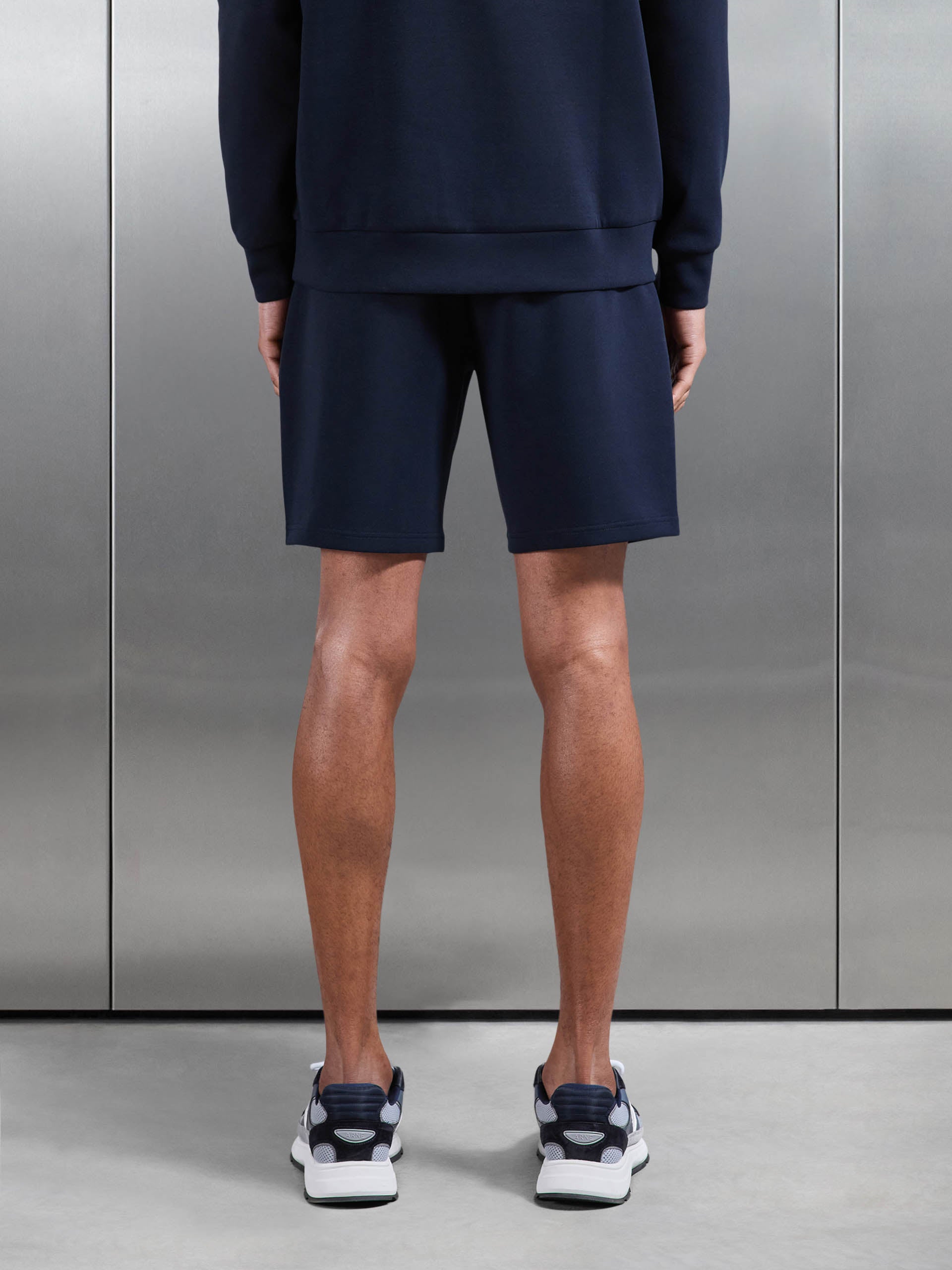 Mens Interlock Jersey Short in Navy
