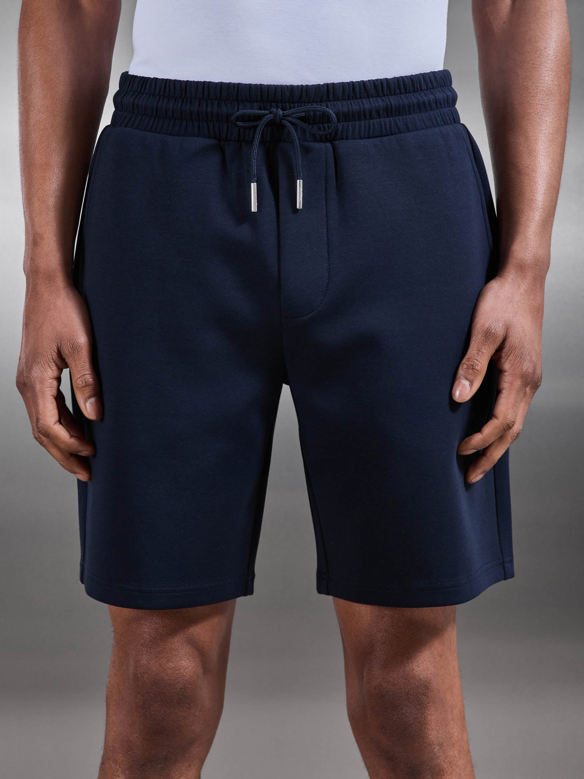 Mens Interlock Jersey Short in Navy